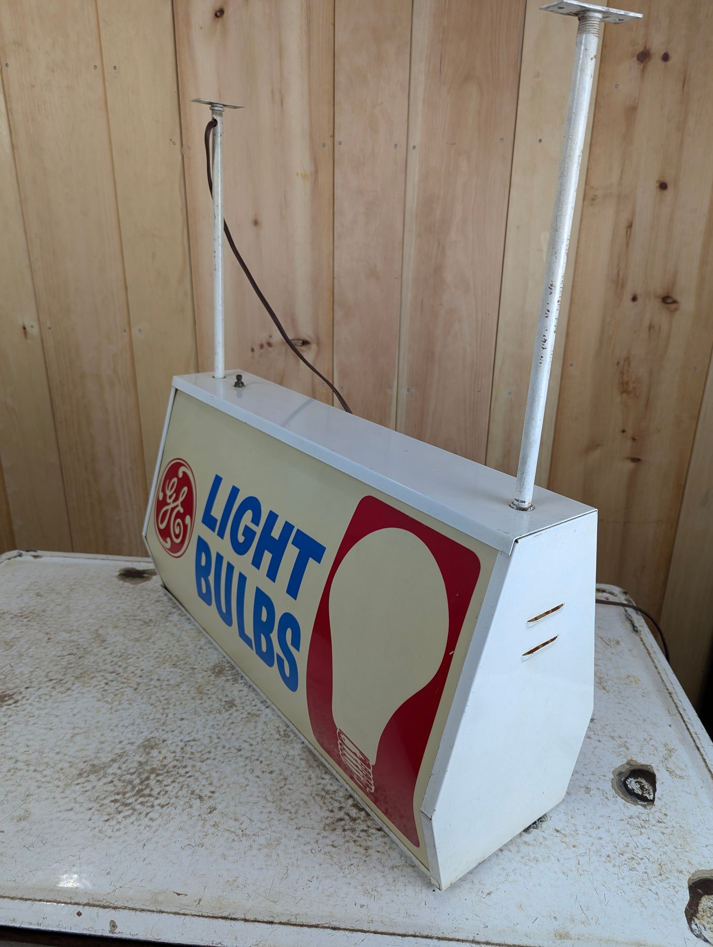 Vintage General Electric Light Bulbs Sign