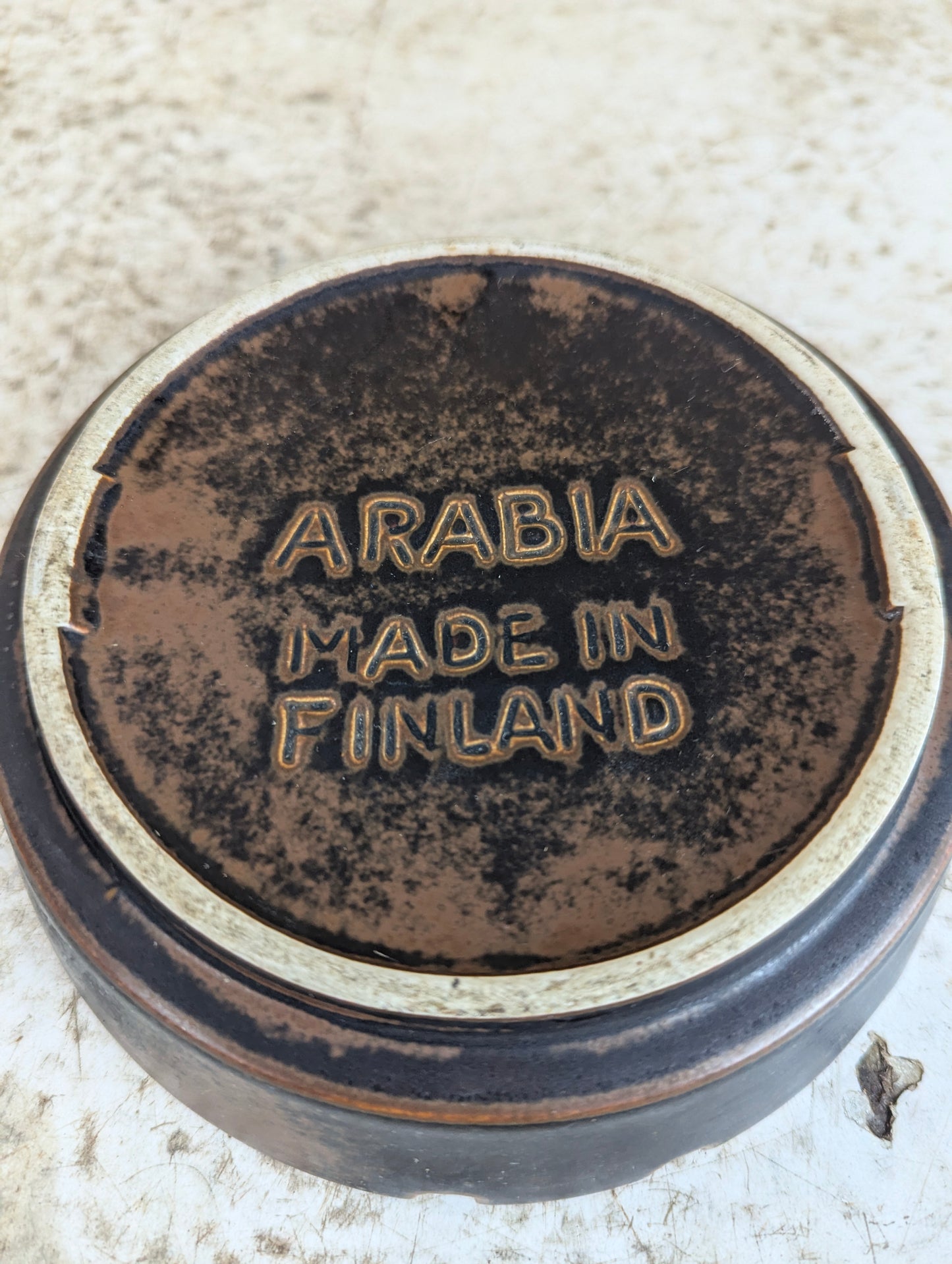 1960’s Vintage Ruska Ashtray by Ulla Procope For Arabia Finland