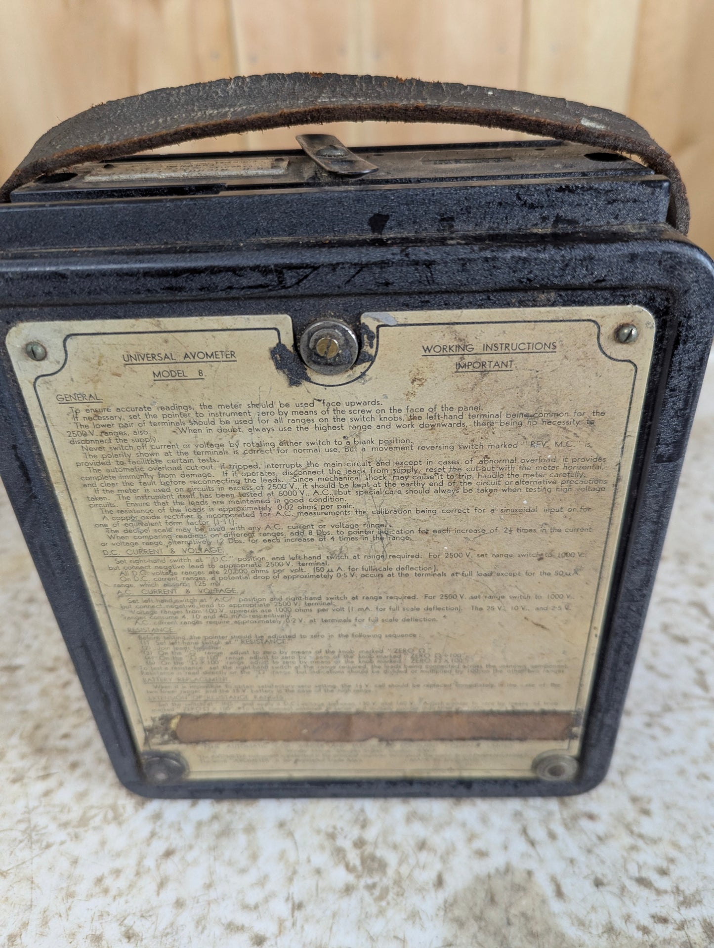 Vintage 1950s Universal Avometer Model 8 Mk 1