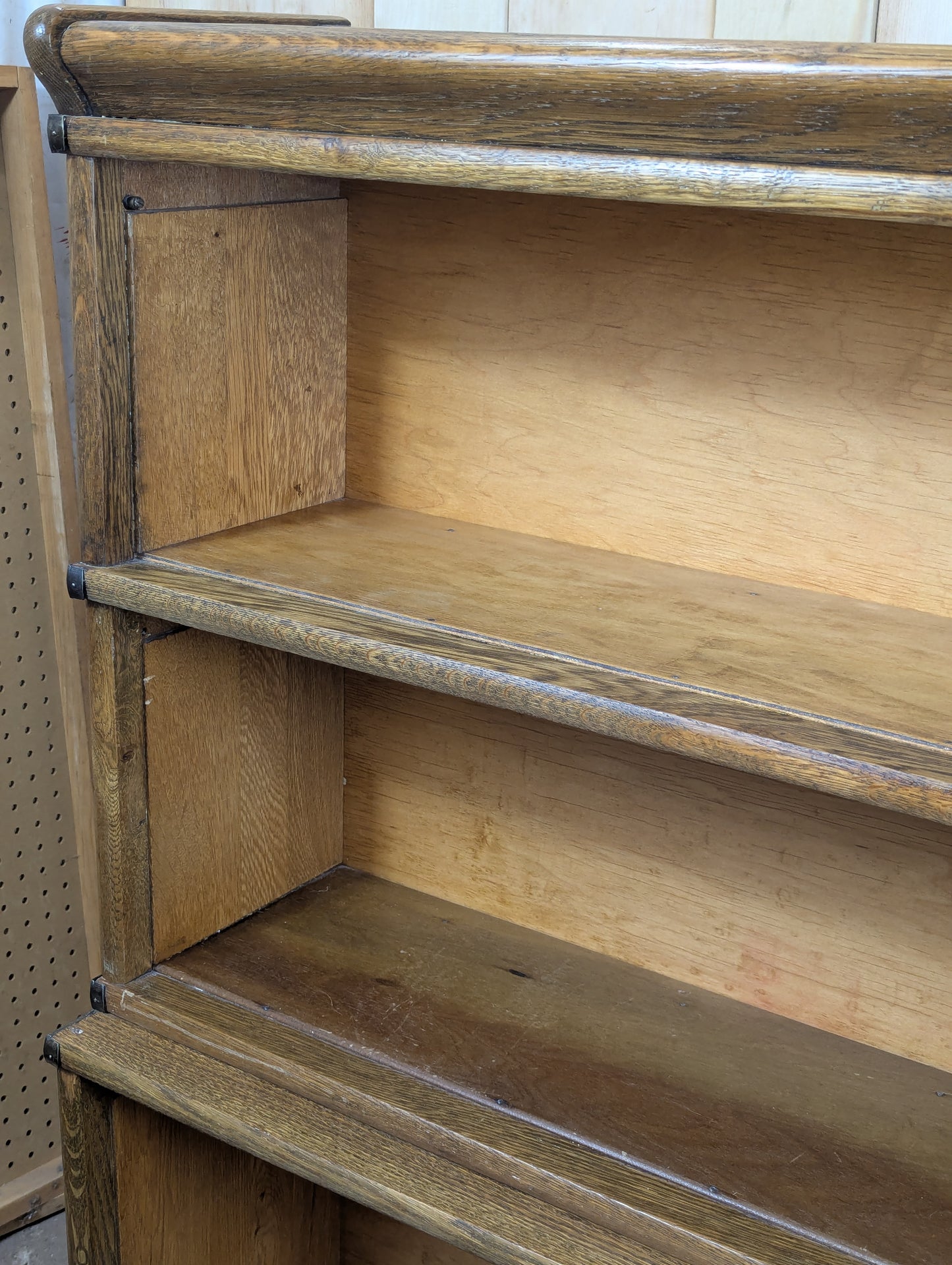 Antique 3 Shelf 5-Piece Barrister Bookcase Bookshelf