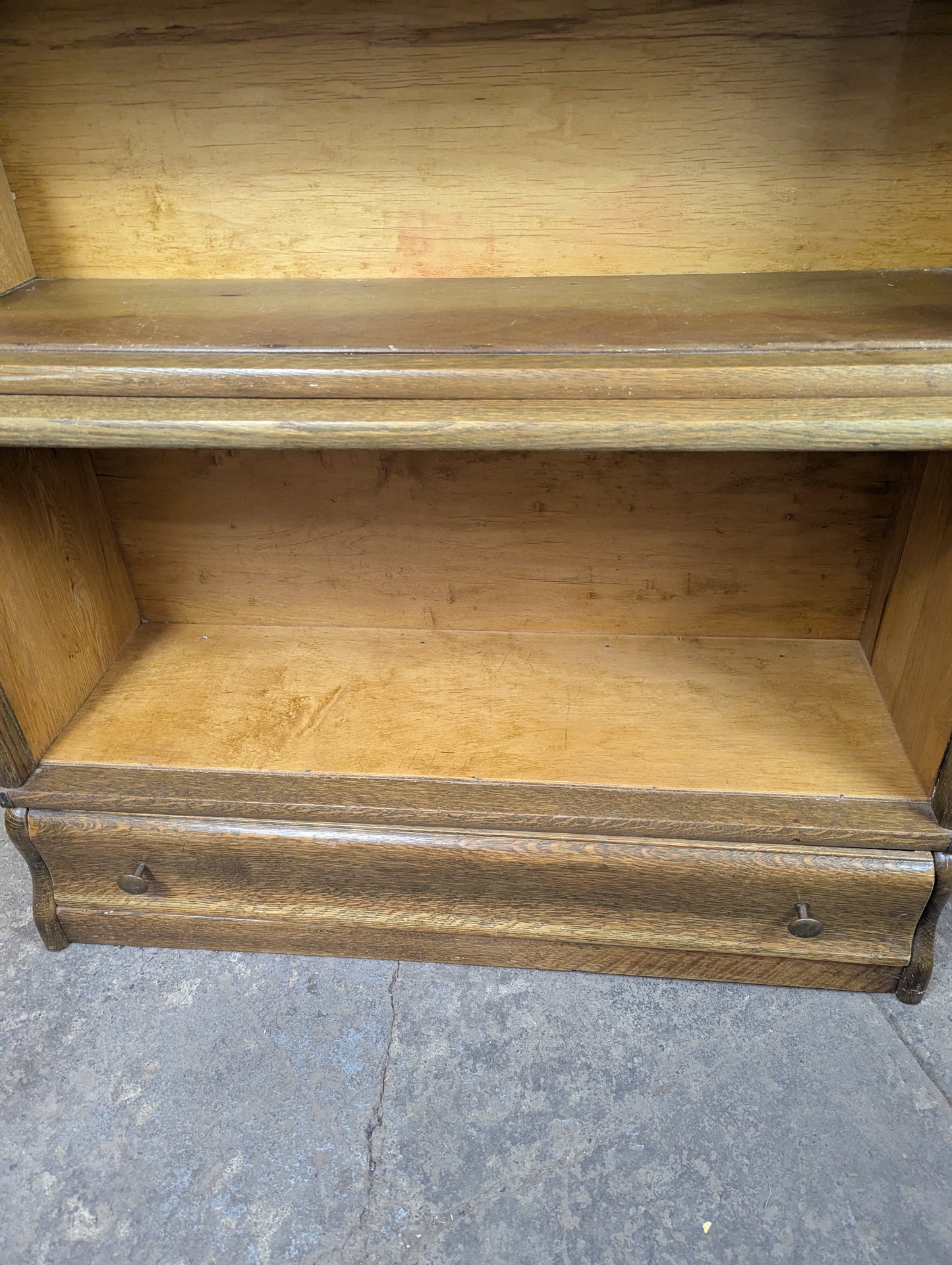 Antique 3 Shelf 5-Piece Barrister Bookcase Bookshelf