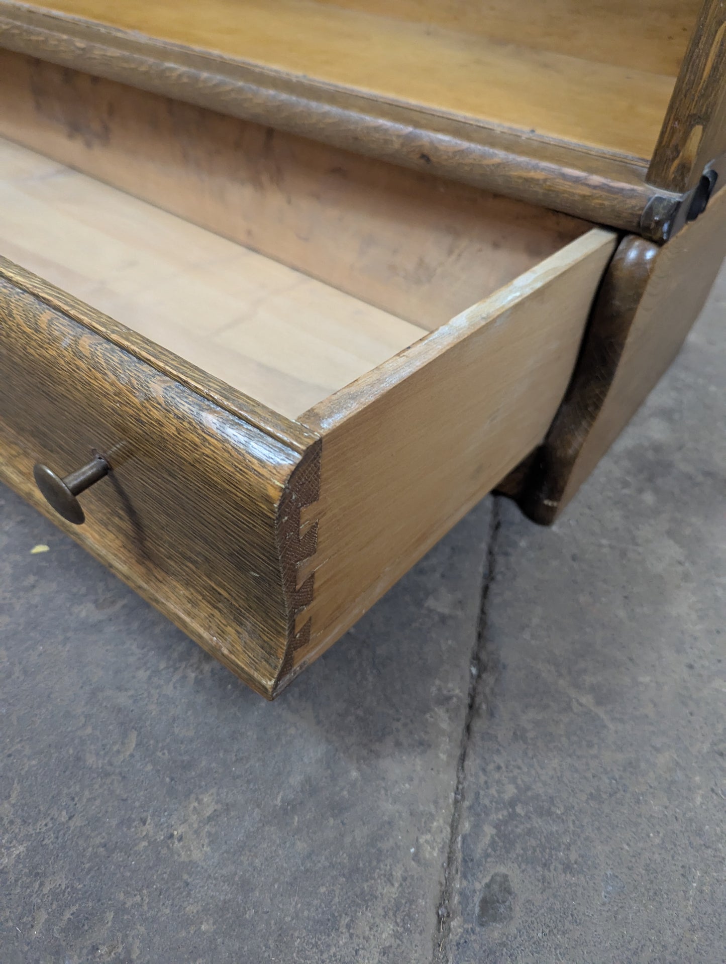 Antique 3 Shelf 5-Piece Barrister Bookcase Bookshelf