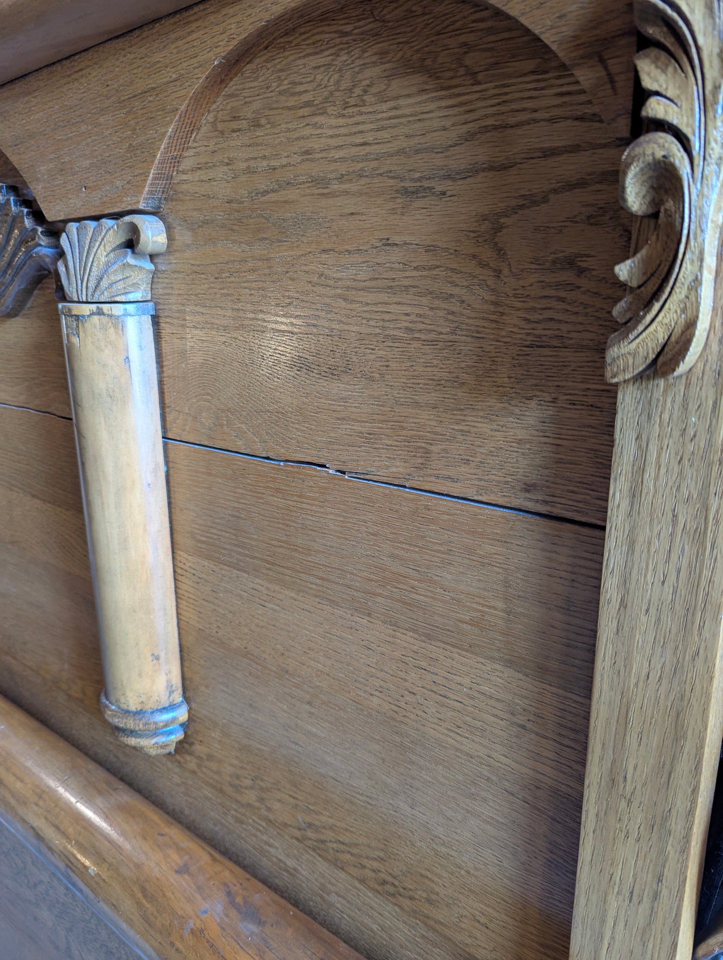 Oak Double Bed Frame with Rails