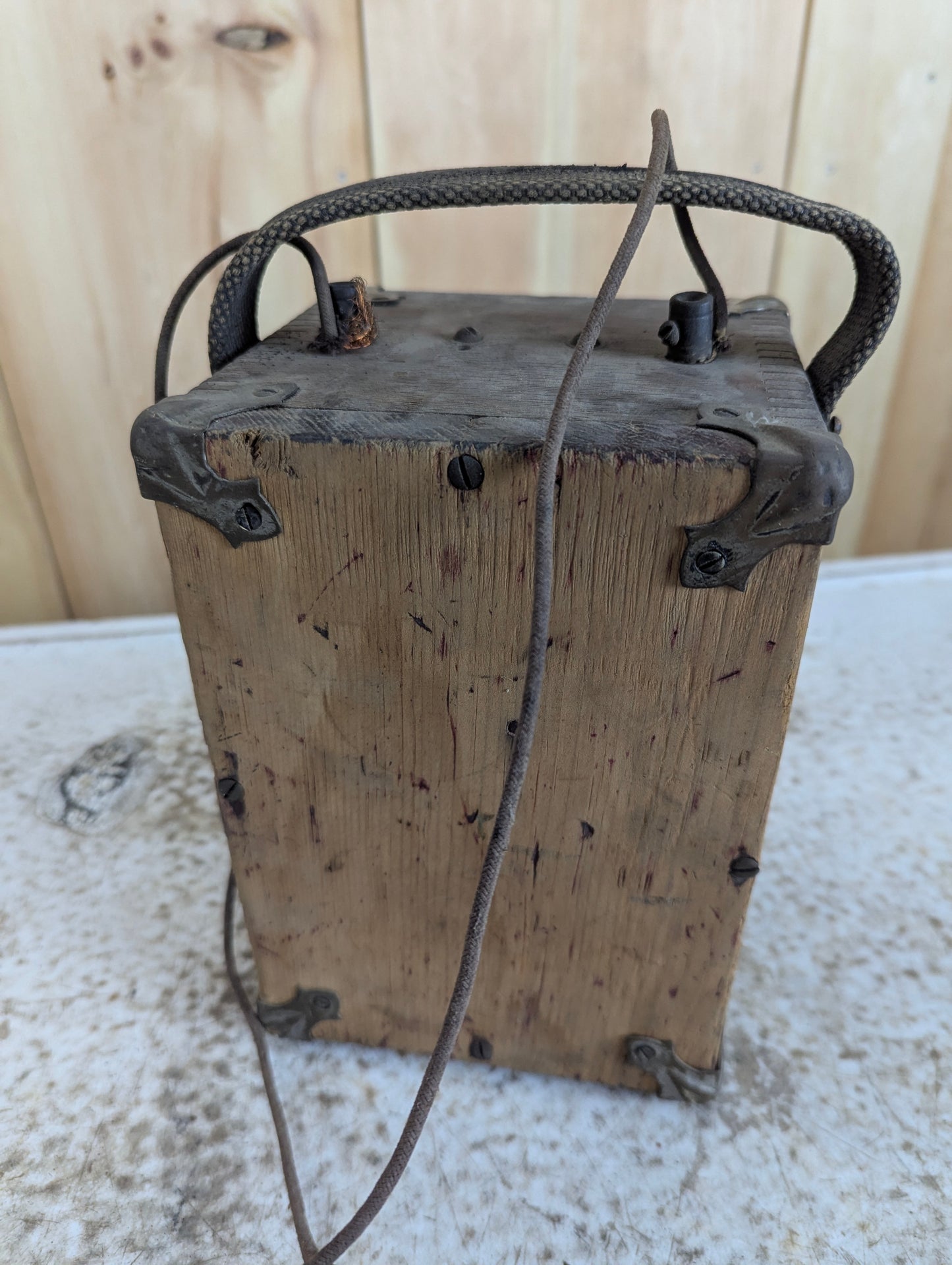 Antique Wood Lineman Telephone Test Box