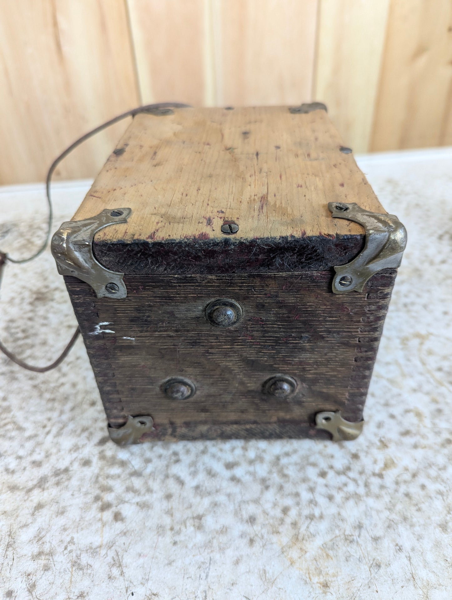 Antique Wood Lineman Telephone Test Box