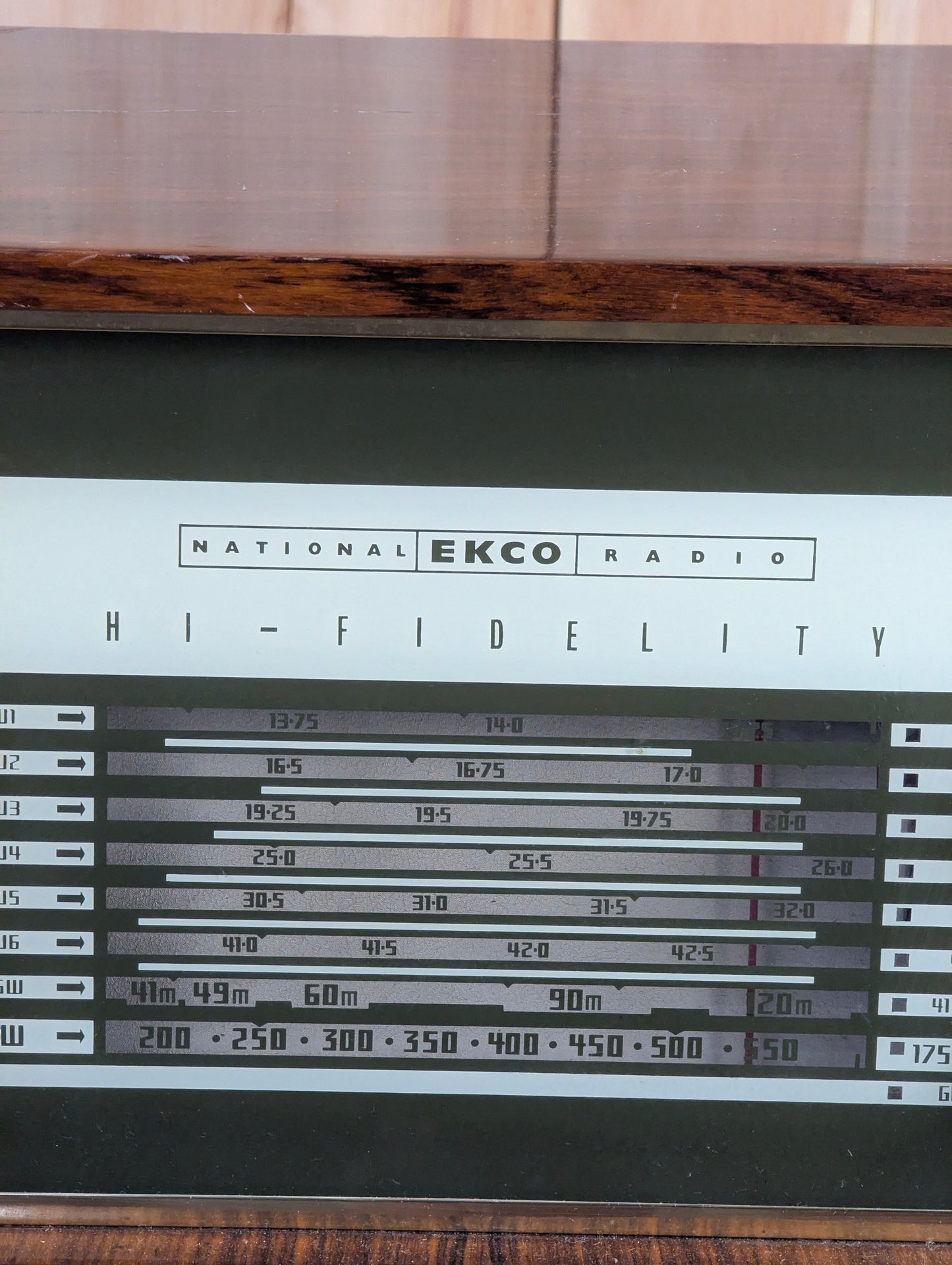 Vintage National Ekco Hi Fi Tube Radio Receiver Model A1515 200Volt UKPlug