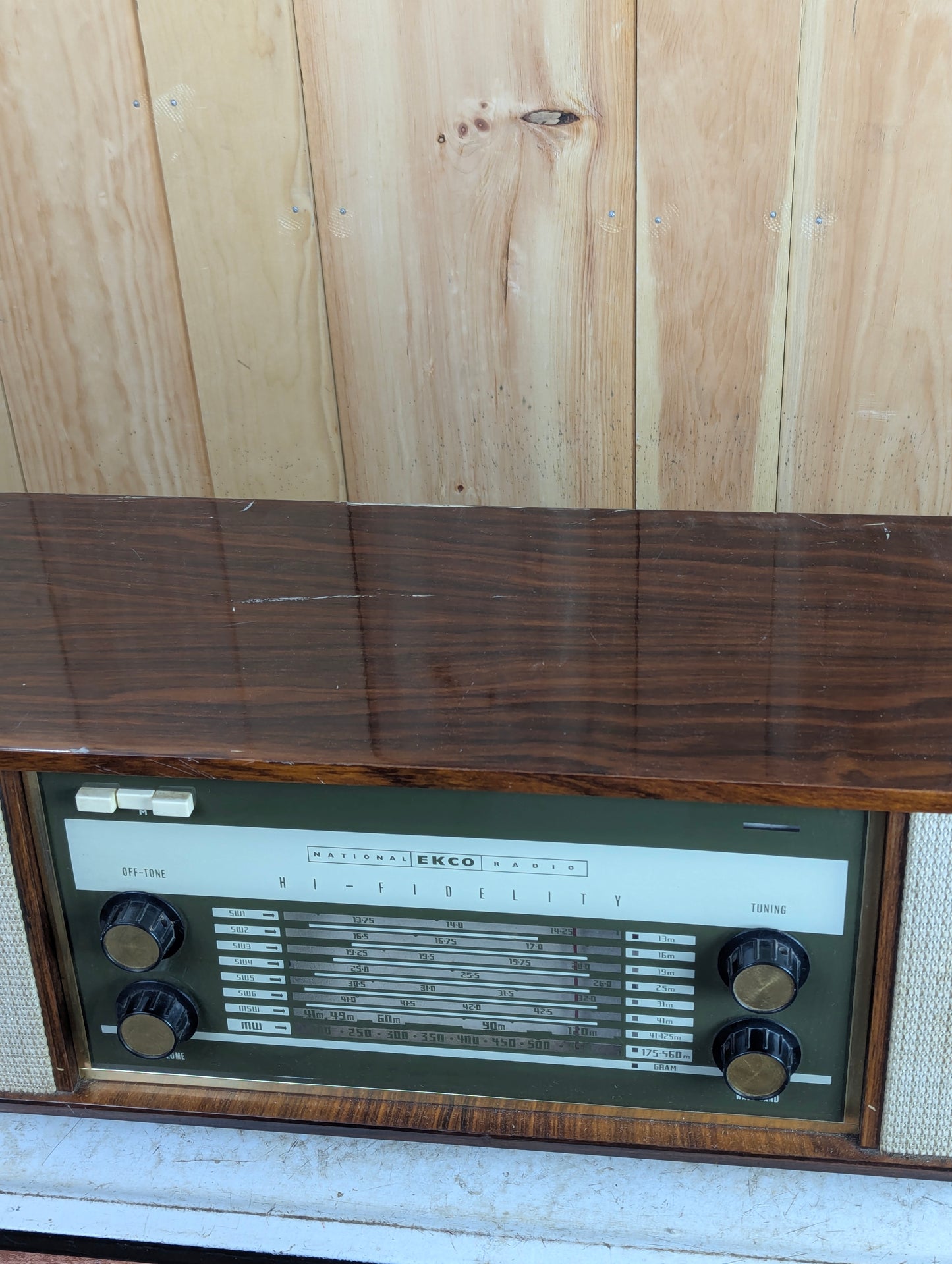 Vintage National Ekco Hi Fi Tube Radio Receiver Model A1515 200Volt UKPlug