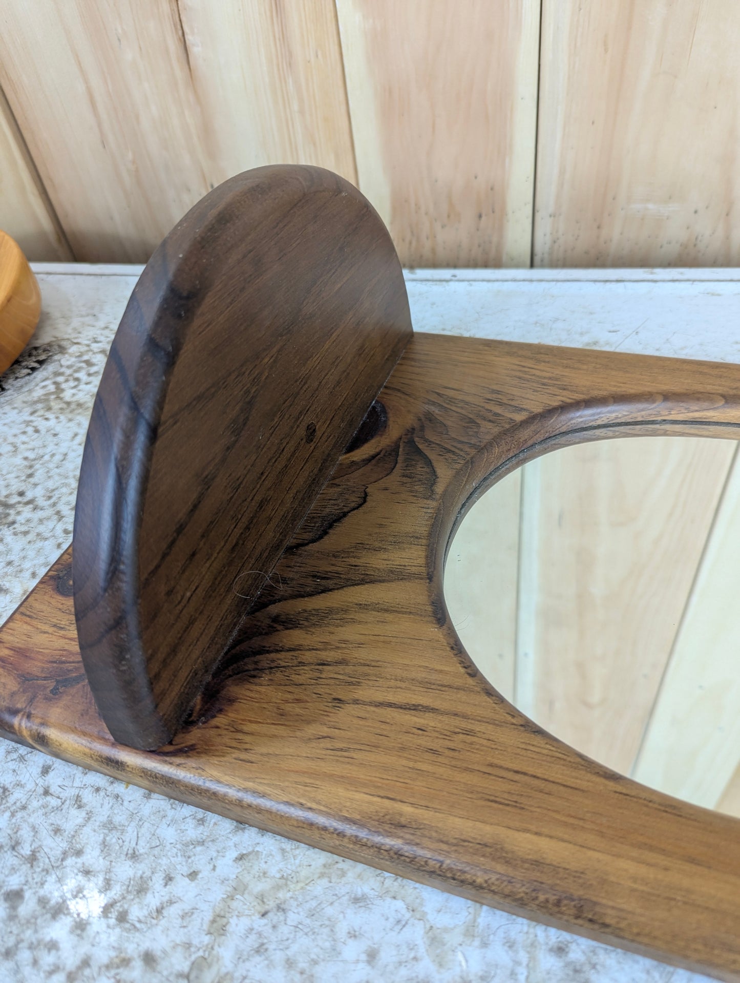 Handmade Wall Mirror with Shelf