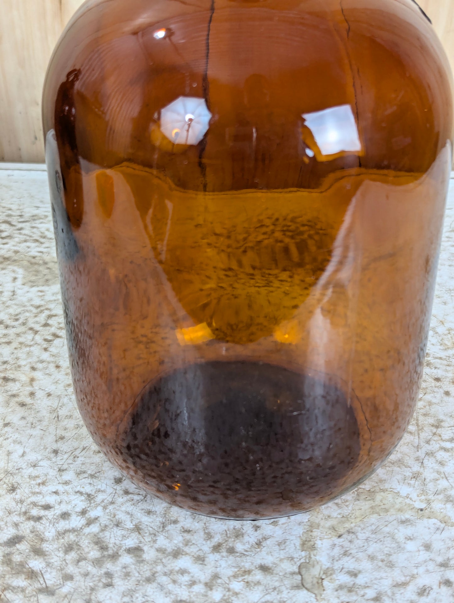 1- Gallon Amber Glass Jug with Finger Handle