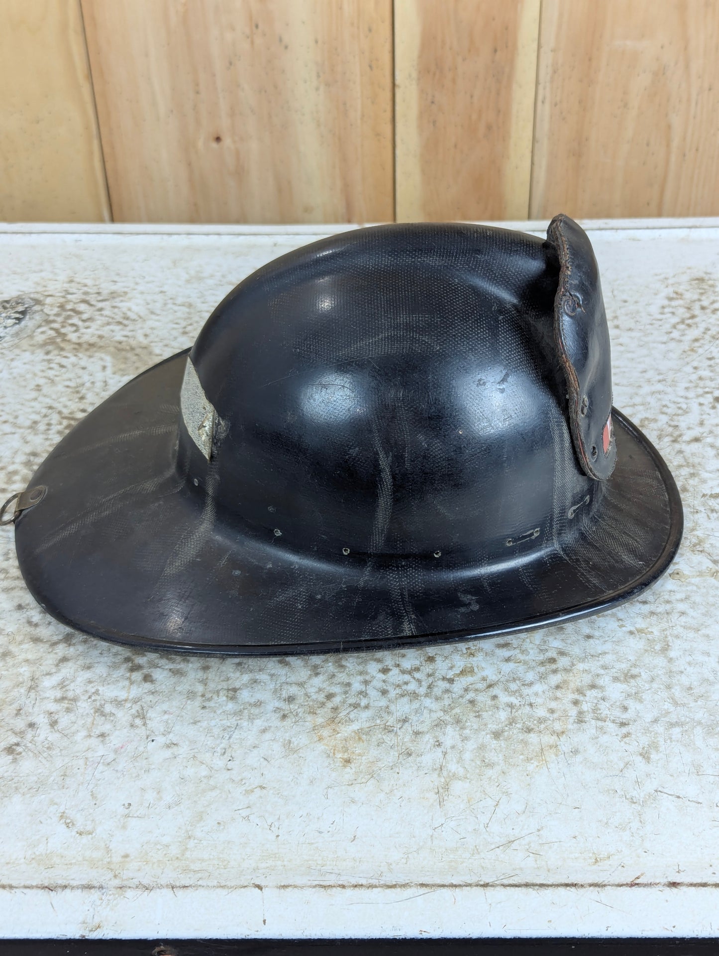 Vintage YTFD Fibreglass Firefighter Helmet
