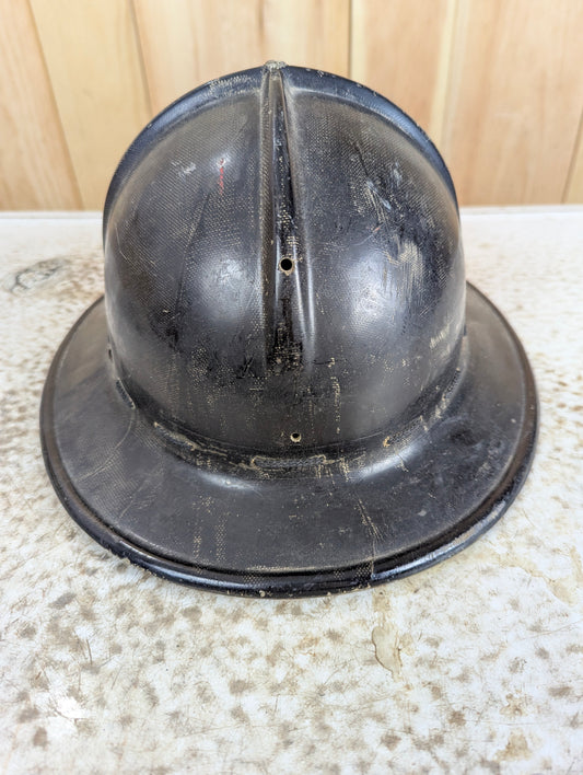 Vintage Fibreglass Firefighter Helmet