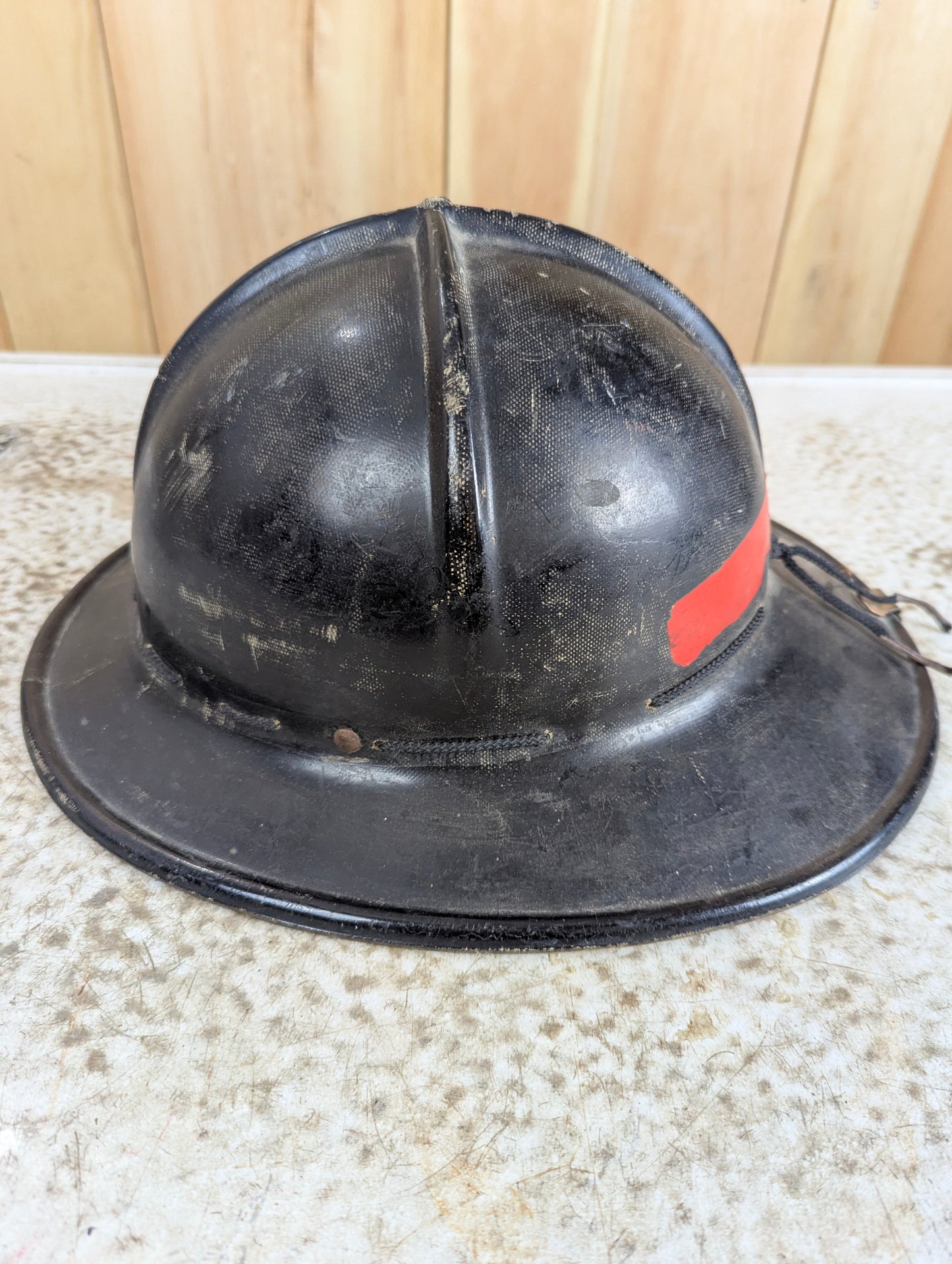 Vintage Fibreglass Firefighter Helmet