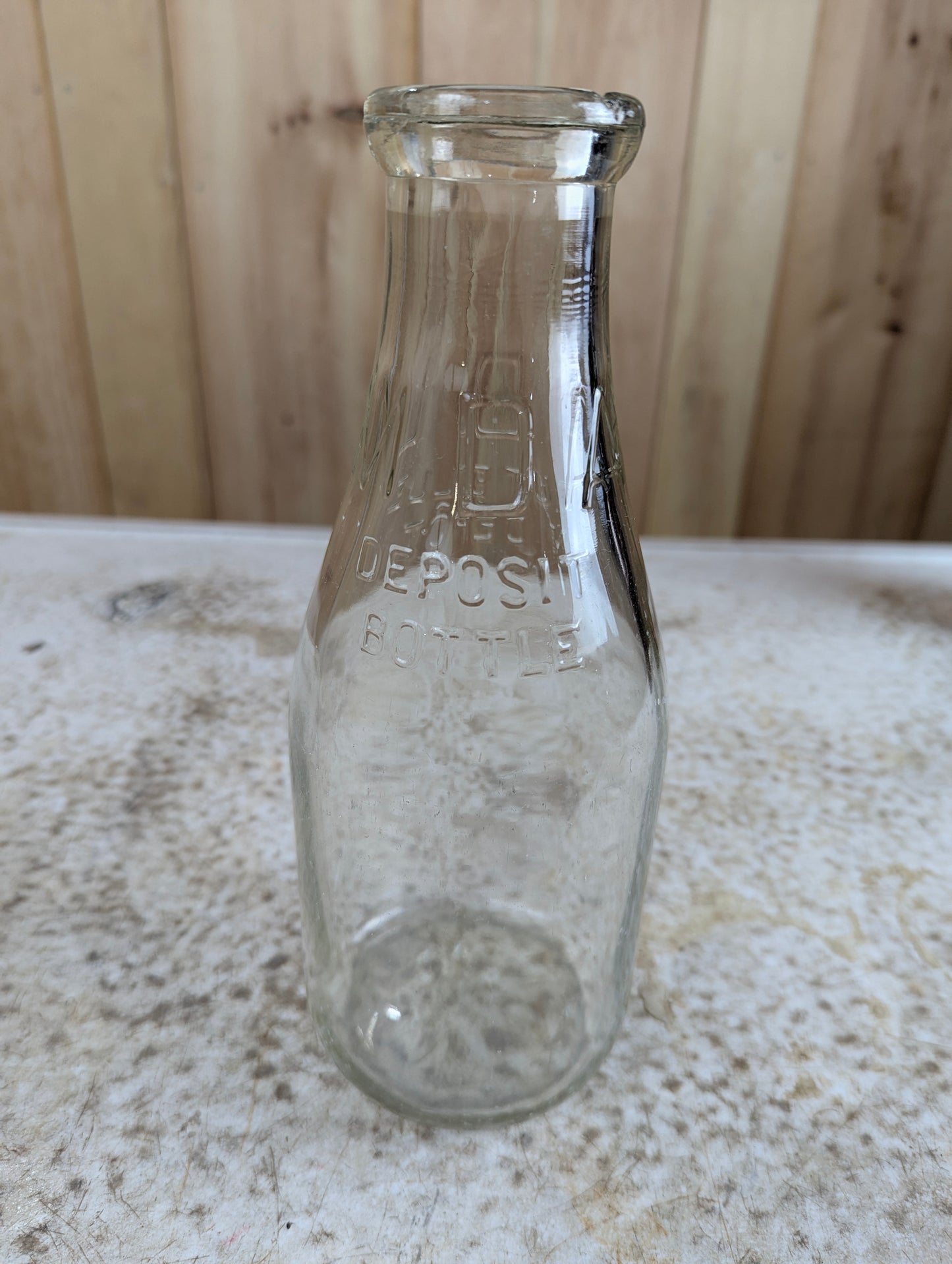 Vintage MDA Glass Dairy Milk Bottle