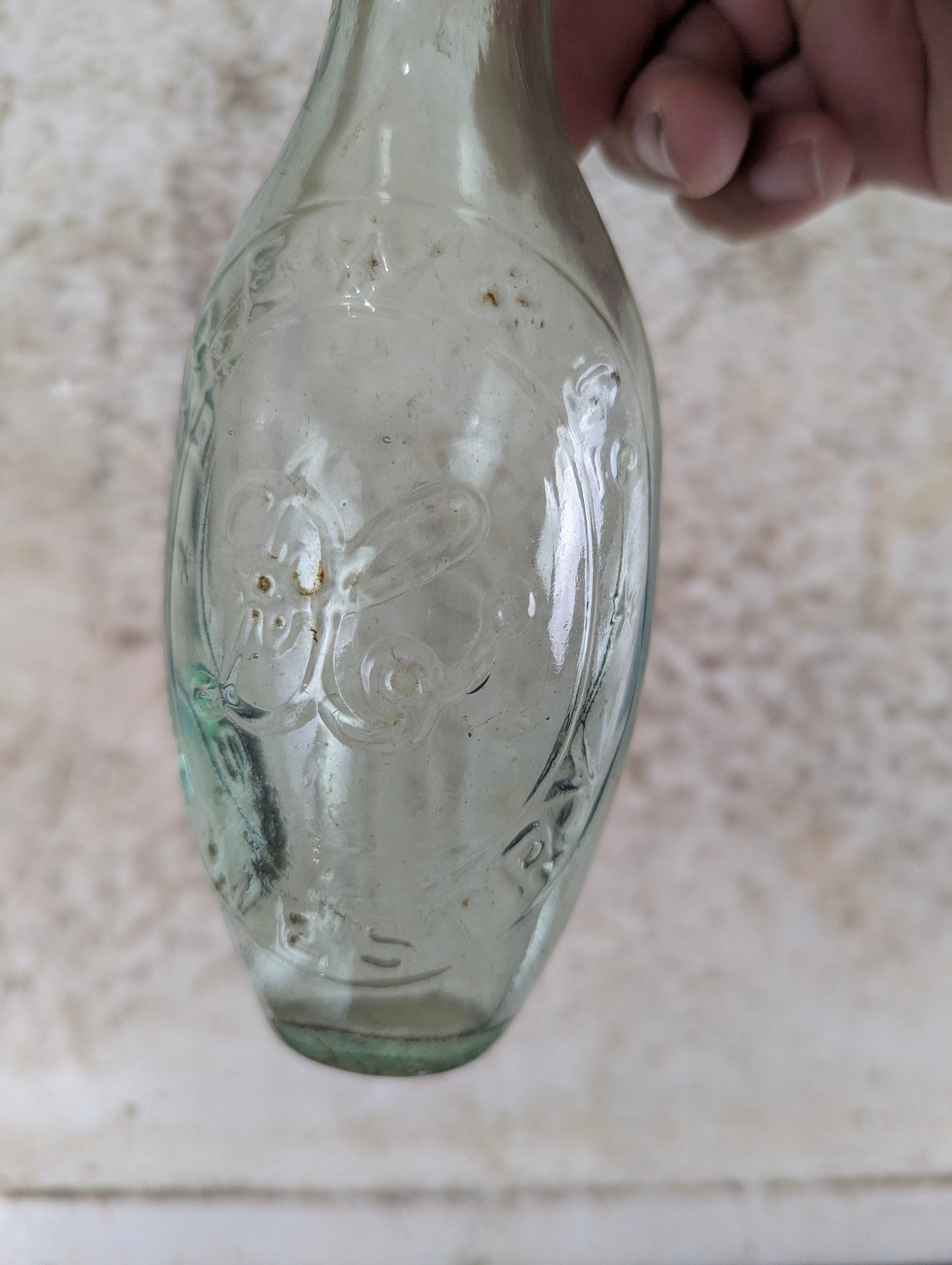 Antique mid-19th Century Drew & Co. Mineral Soda Water Torpedo Bottle