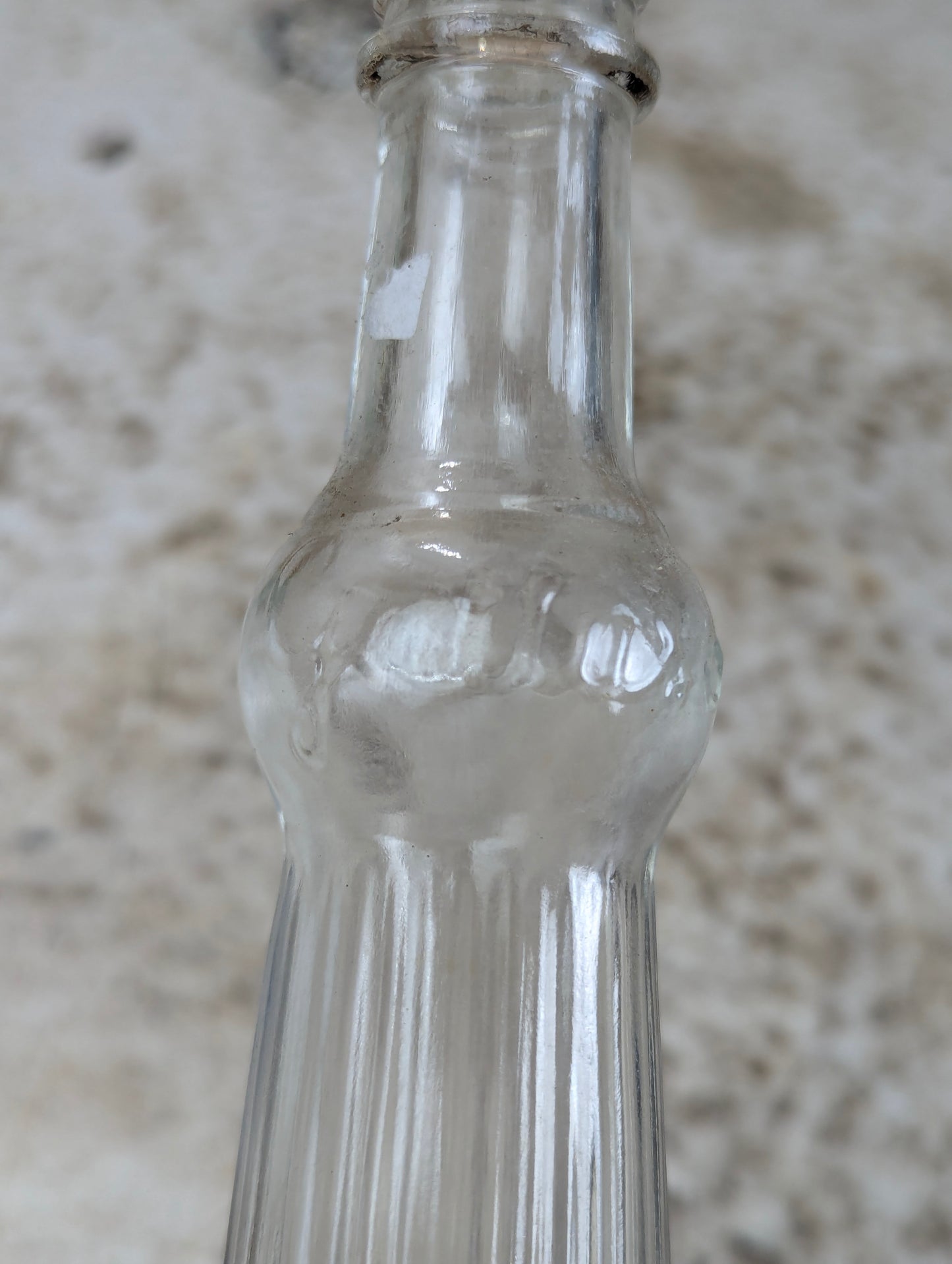 1940’s Vintage Gattuso 4 Fl Oz Pure Olive Oil Glass Bottle