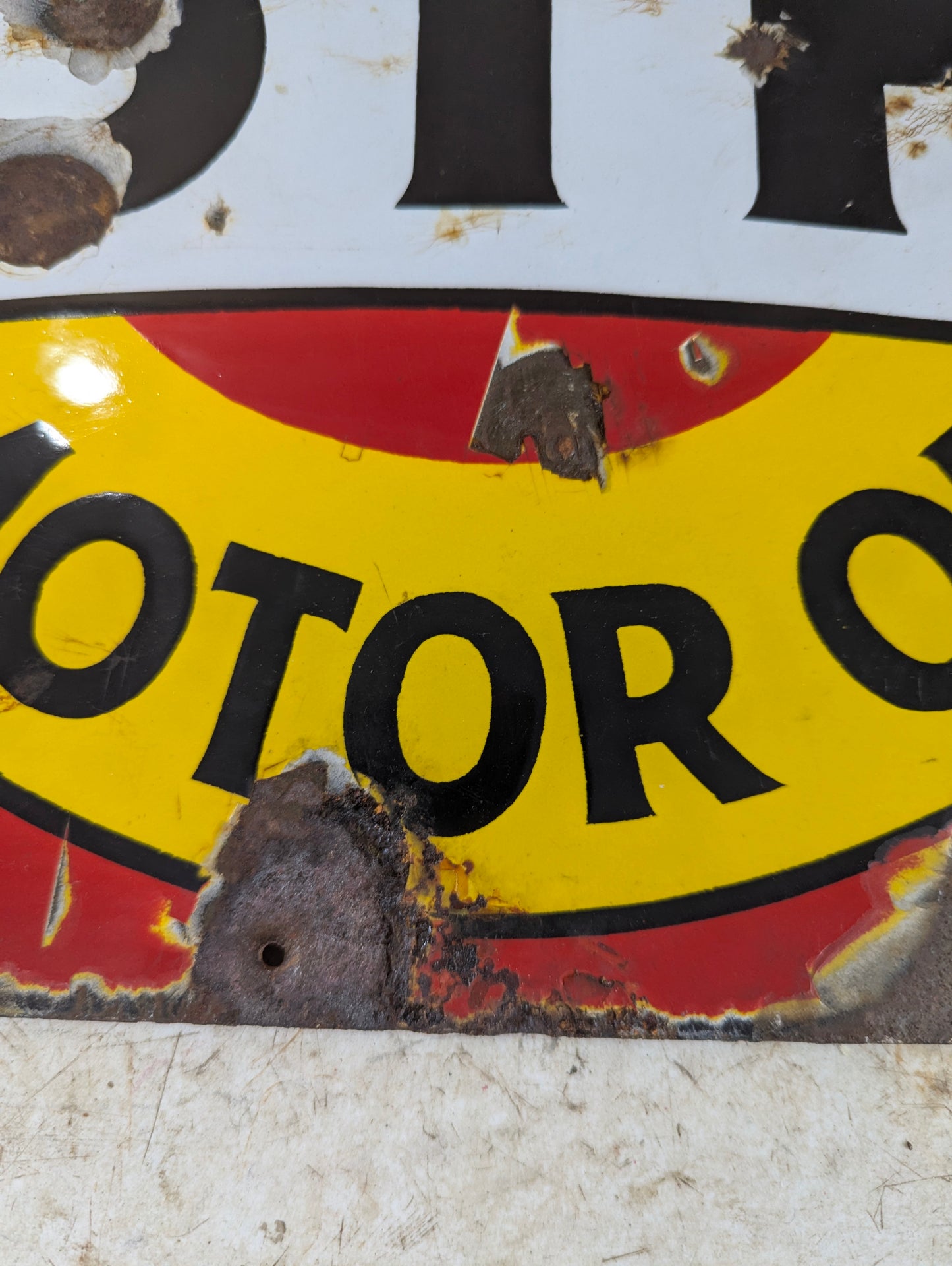 Vintage Porcelain Enamel Castrol Motor Oil Sign
