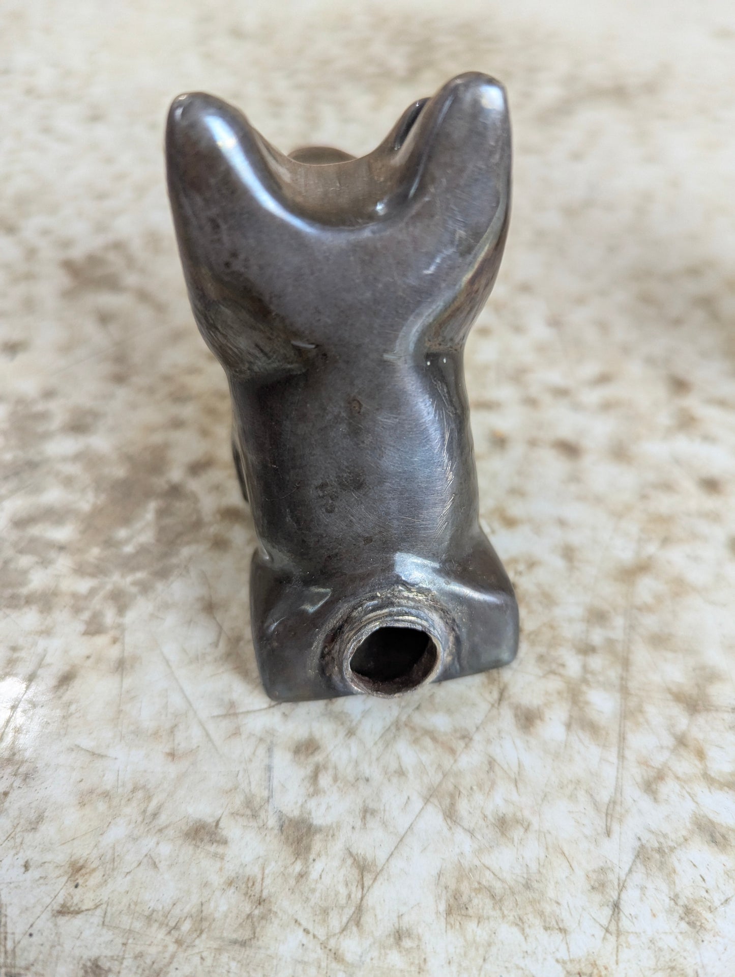 Set of Vintage Chrome Scottie Dog Salt & Pepper Shakers