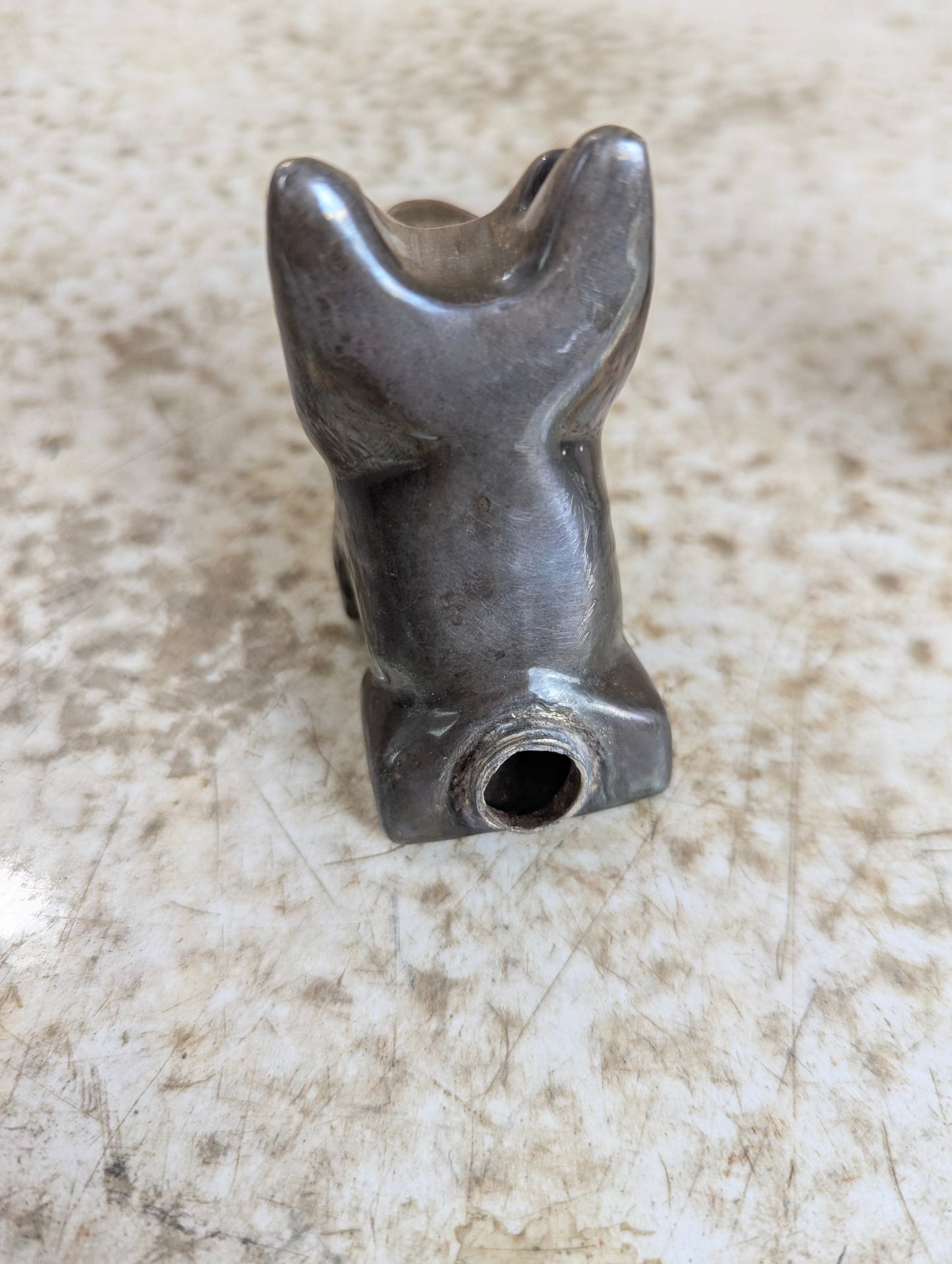 Set of Vintage Chrome Scottie Dog Salt & Pepper Shakers