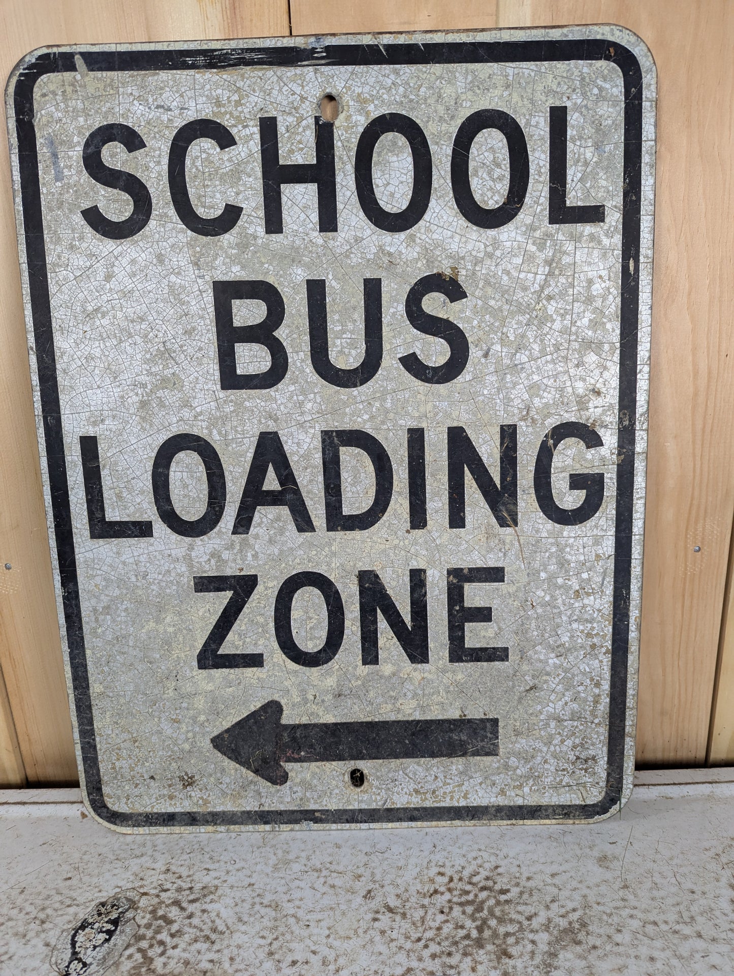 Metal School Bus Loading Zone Sign