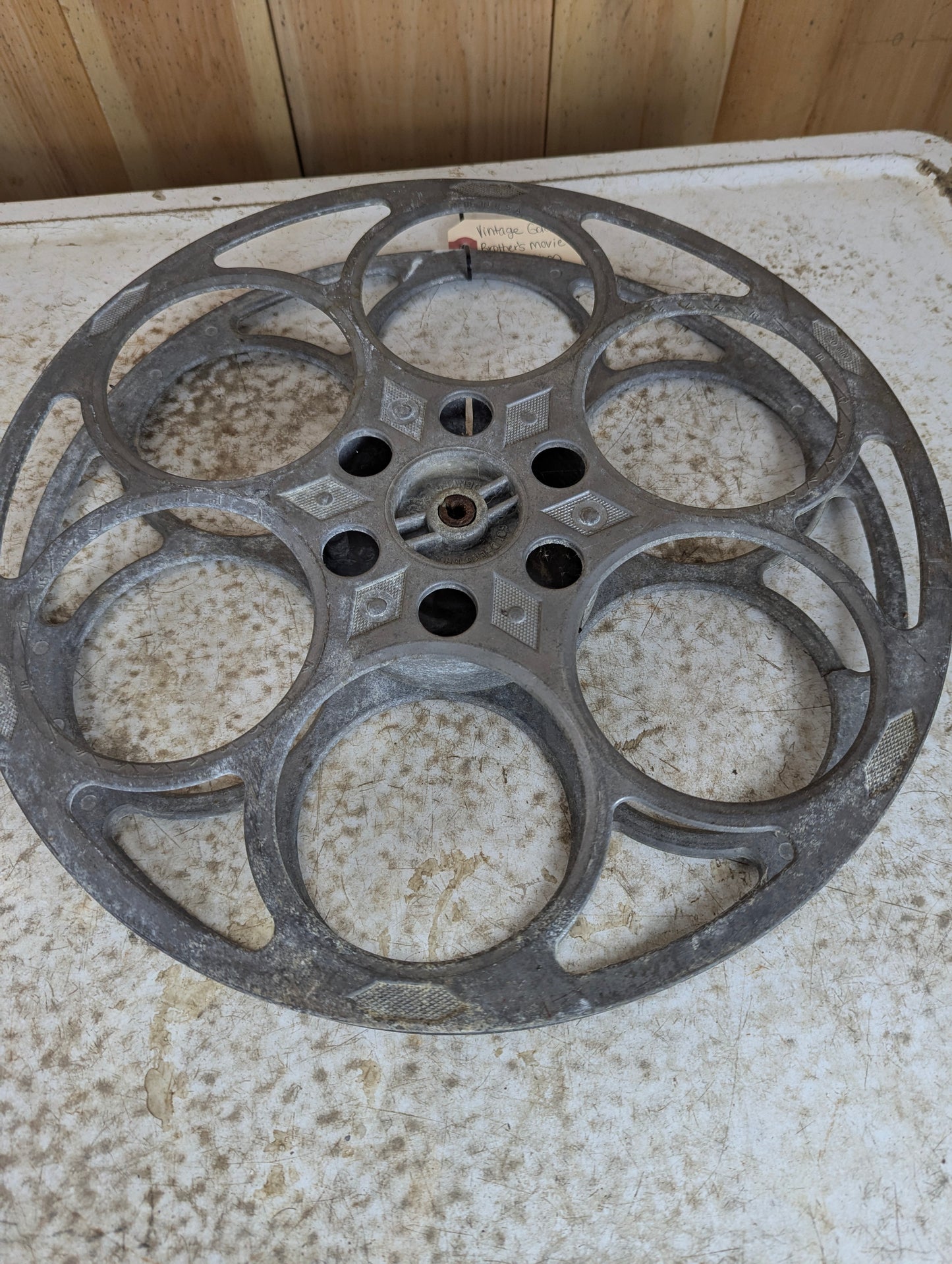 Vintage Goldberg Brothers Movie Projector 15" 35mm Film Reel