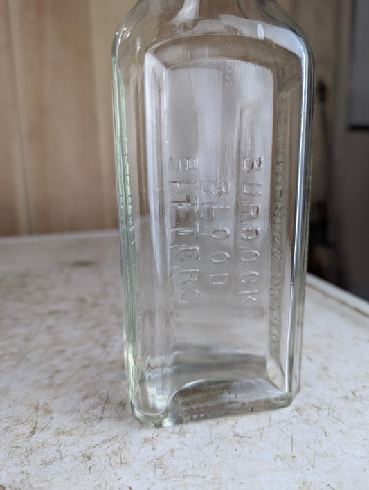Burdock Blood Bitters Glass Medicine Bottle