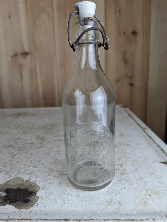 Citrate of Magnesia Glass Medicine Bottle with Ceramic & Wire Bail Stopper