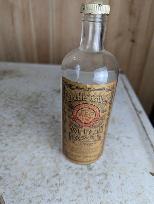 1920’s T. Eaton Drug Co. The E.E.Dickinson Co.Double Distilled Witch Hazel Glass Medicine Bottle