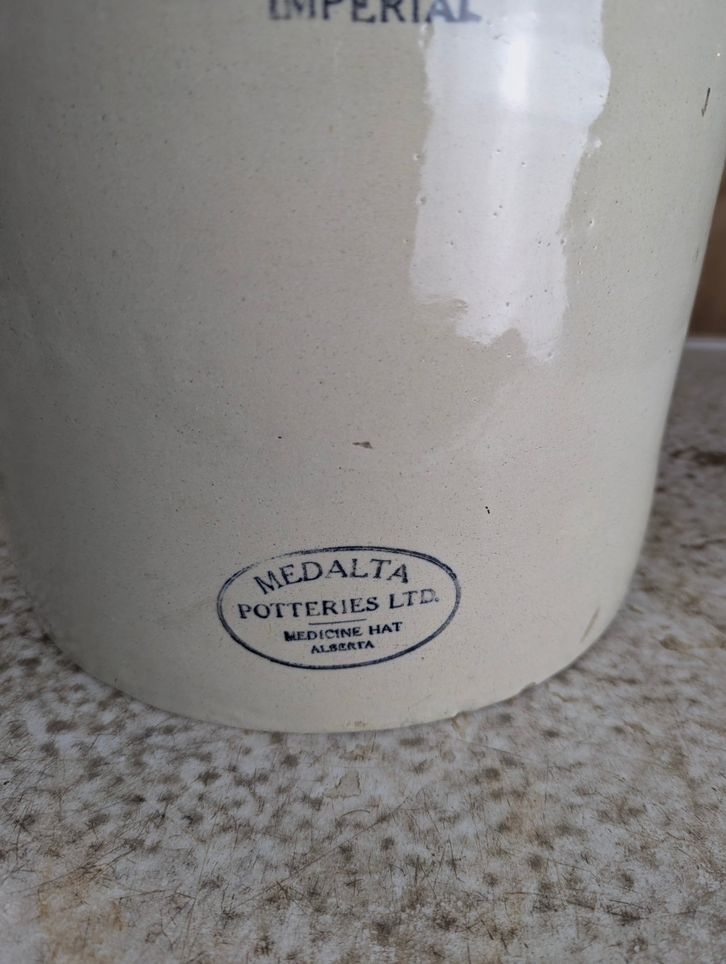 Imperial #3 Medalta Stoneware Crock with Lid