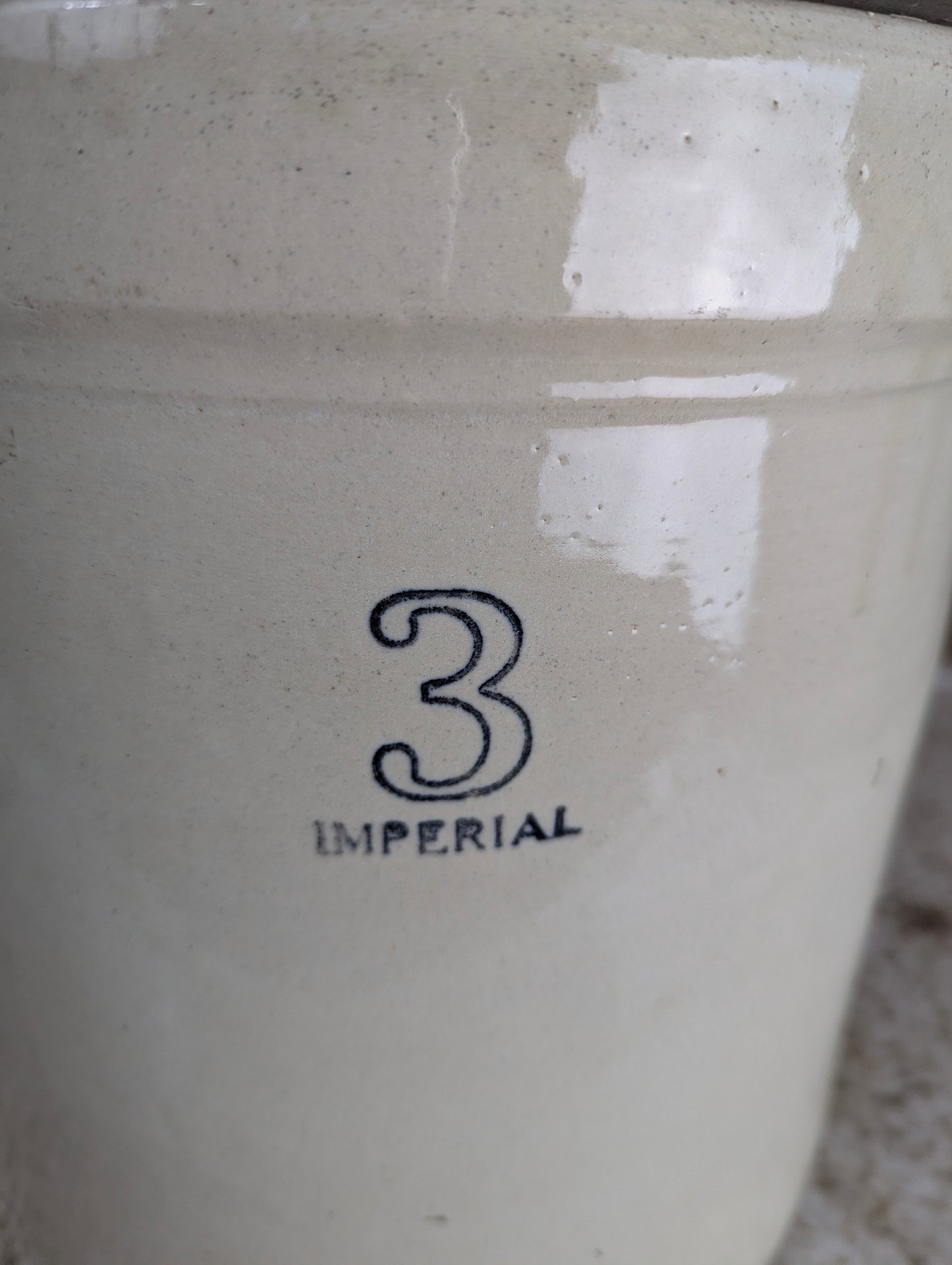 Imperial #3 Medalta Stoneware Crock with Lid