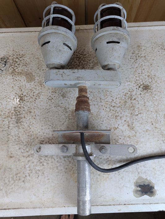 Double Lamp Industrial Caged Warning Light