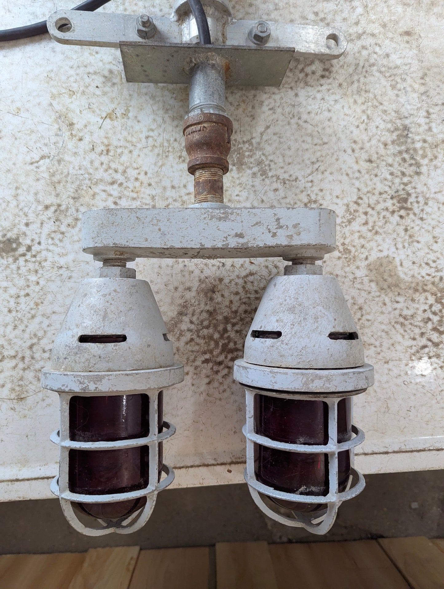 Double Lamp Industrial Caged Warning Light