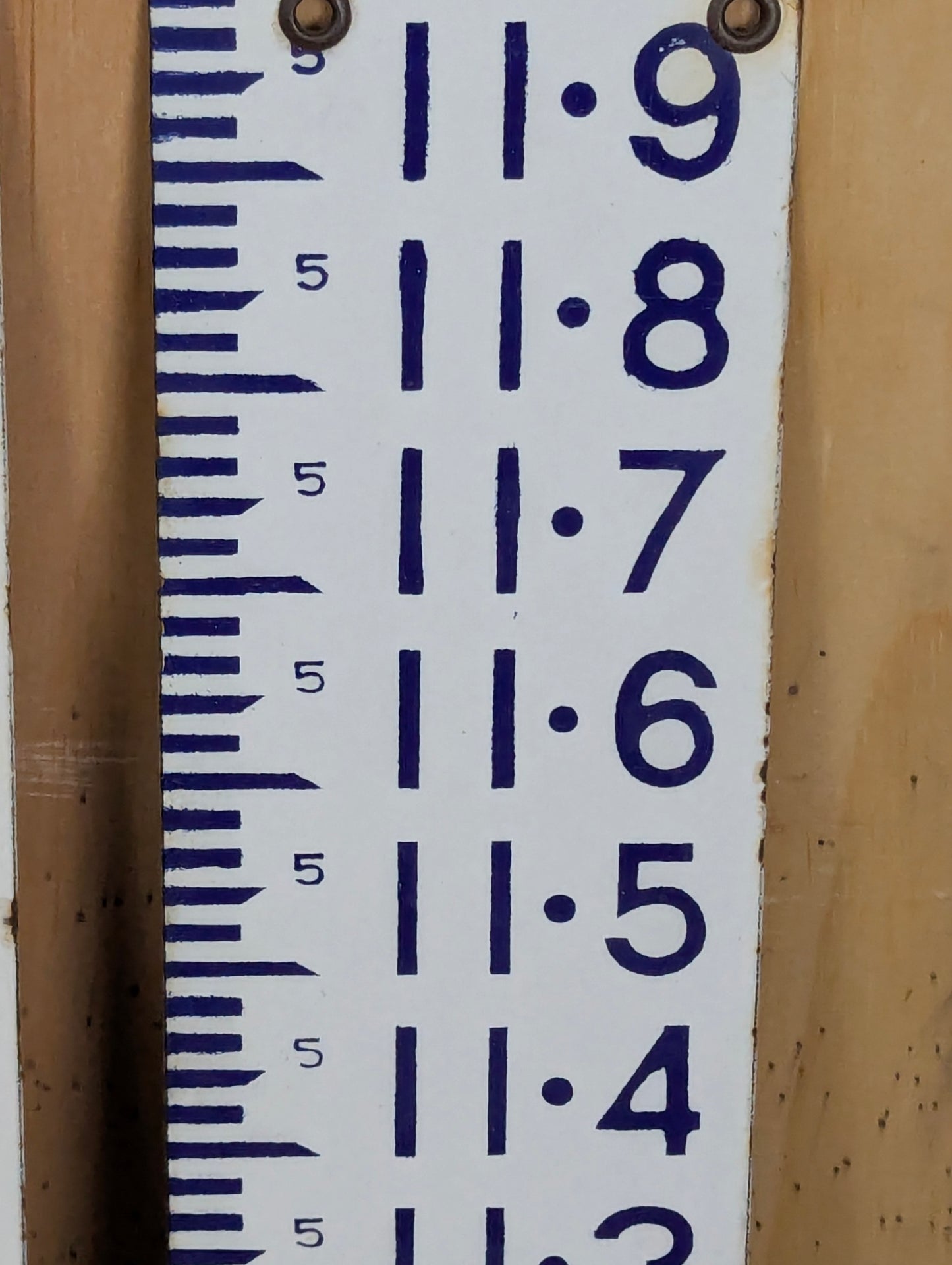 Set of Vintage Porcelain Dept of Development Province of Ontario Conservation Branch Water Level Staff Gauge