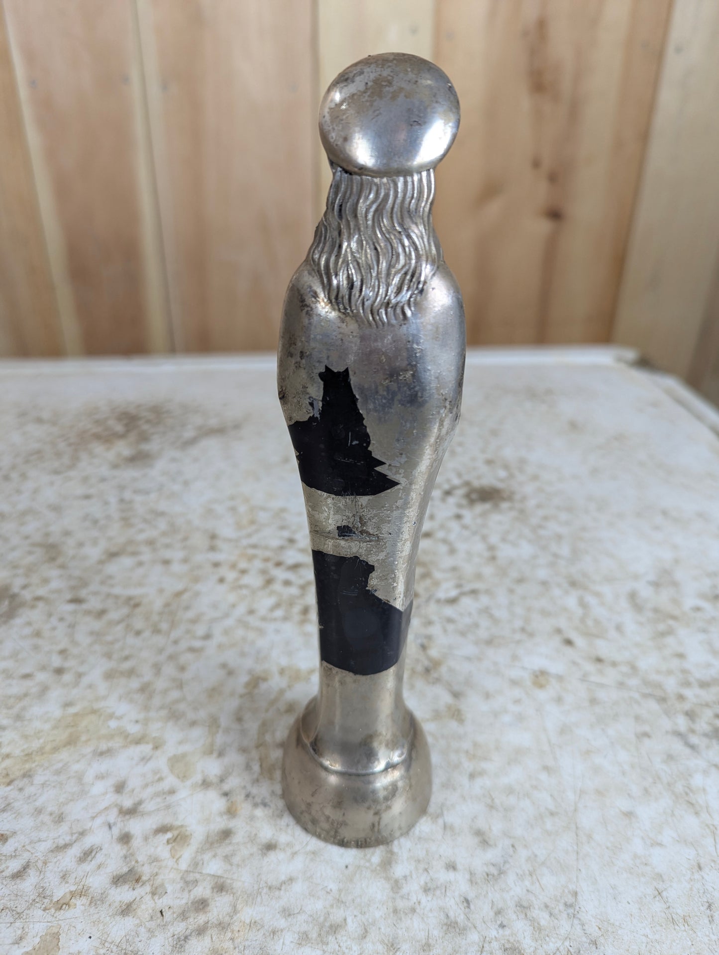 Vintage Pewter Virgin Mary Statue