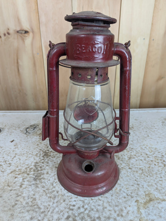 Antique Red GSW Beacon Carriage Lantern with Red Rear Lens