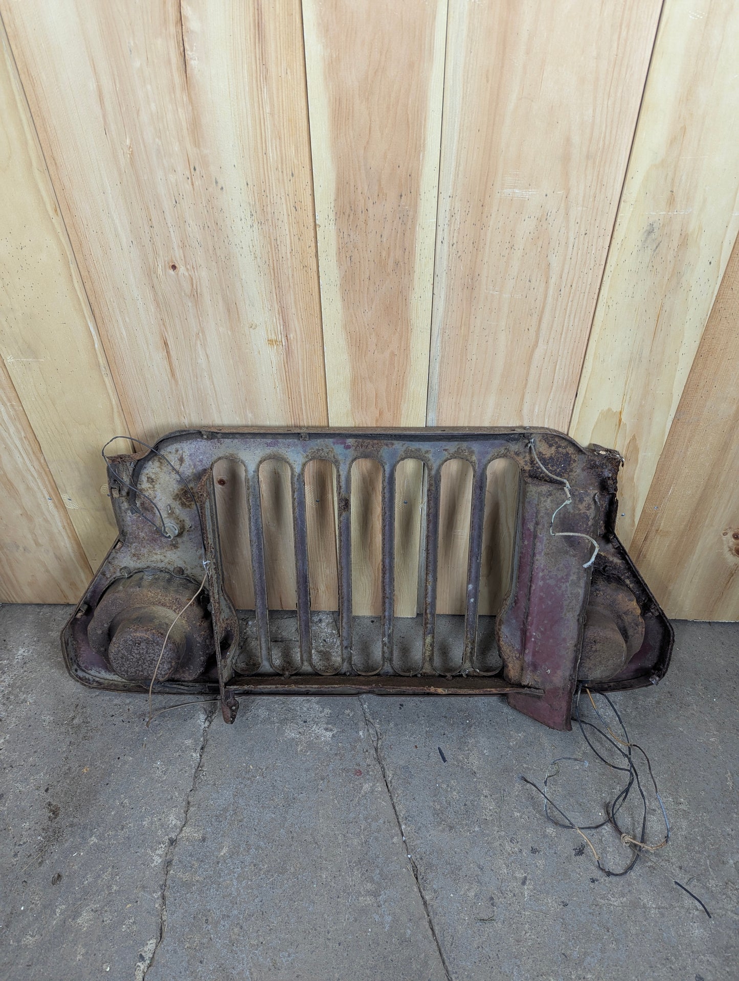 Vintage 1972-86 Jeep CJ Series Front Grill with Headlights