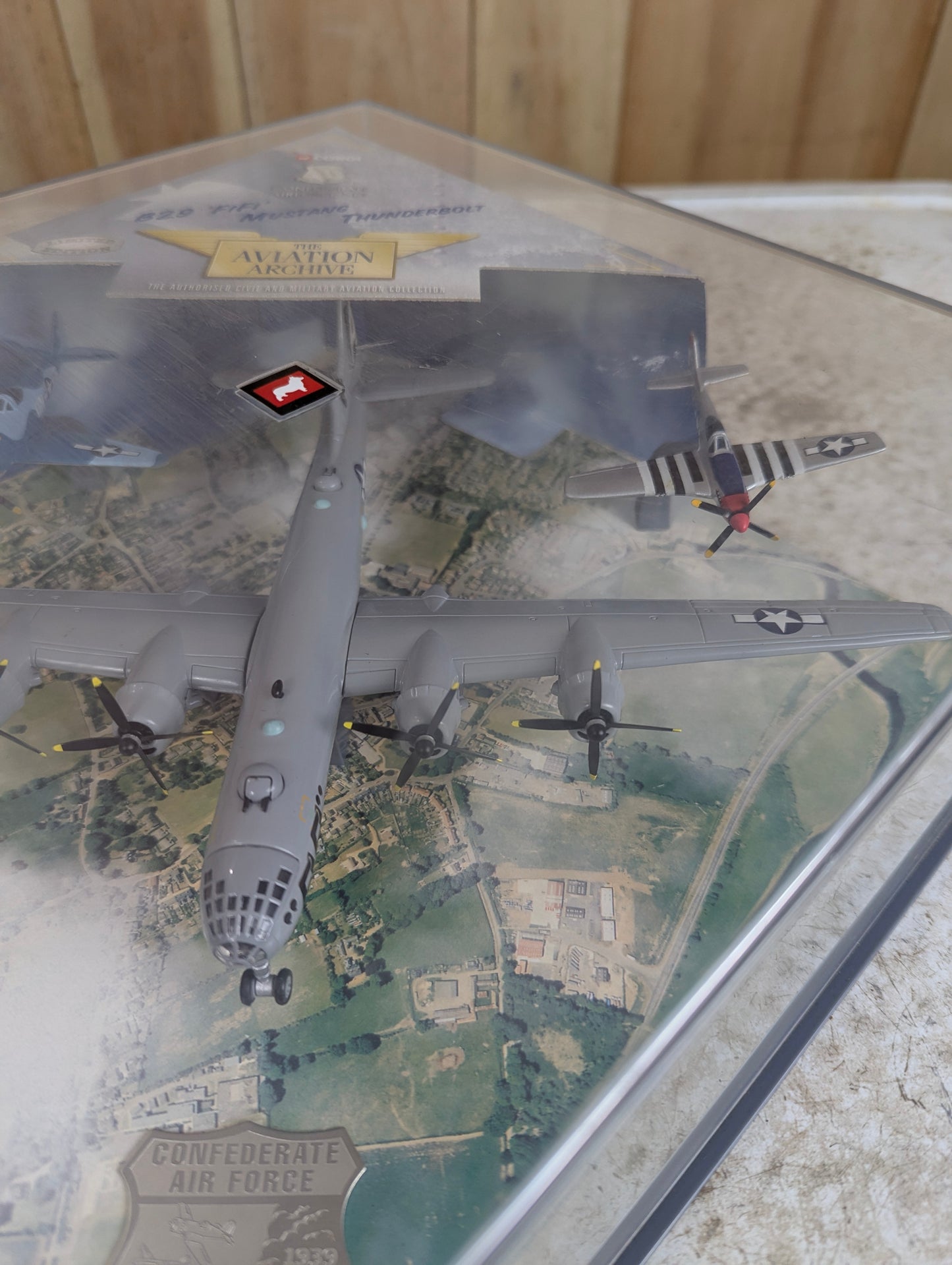 Corgi Aviation Archive Confederate Airforce Set 49506 Display Box includes B29, Mustang, Thunderbol