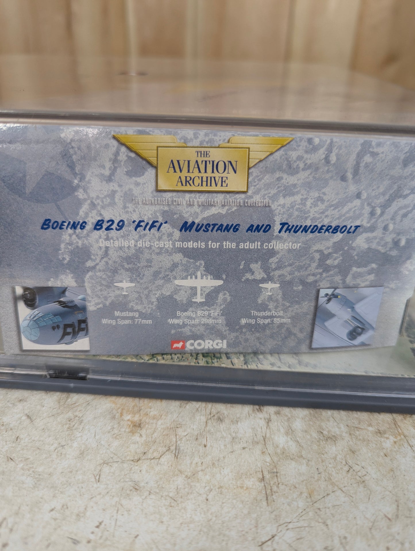 Corgi Aviation Archive Confederate Airforce Set 49506 Display Box includes B29, Mustang, Thunderbol