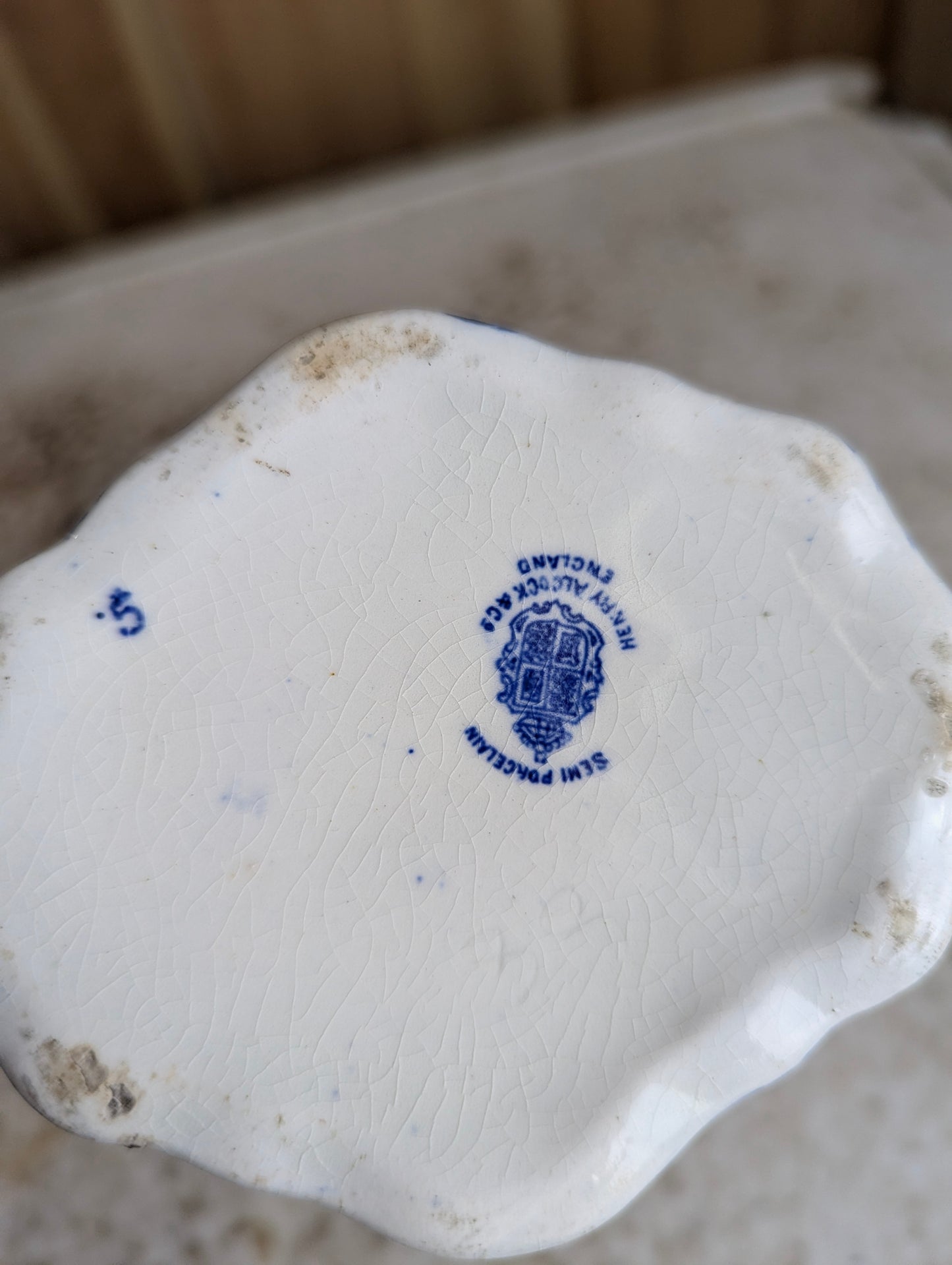 Vintage Semi Porcelain Henry Alcock & Co. England Sugar Bowl