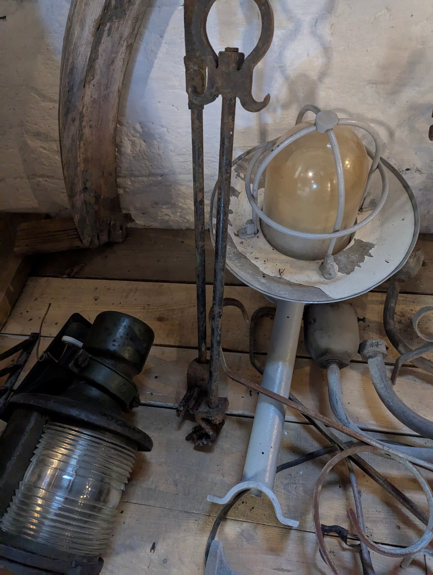 Pair of Antique Cast Iron Awning Poles