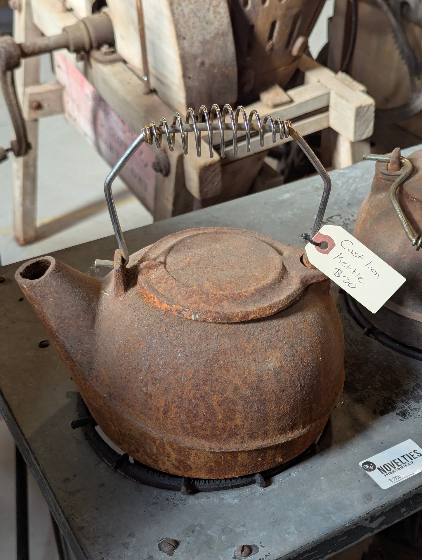 2 Vintage Cast Iron Kettles