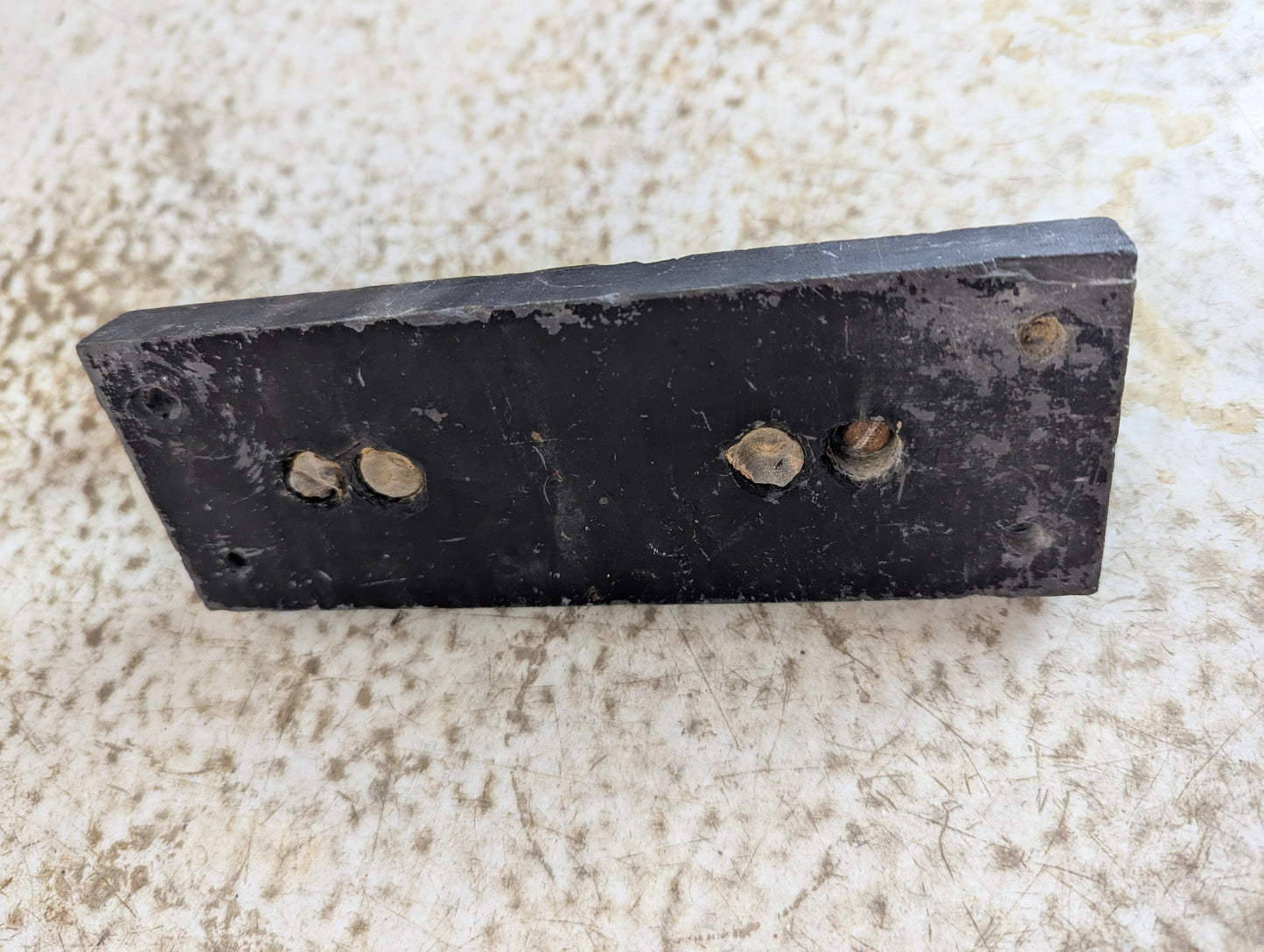 Antique Copper Knife Switch Mounted on Slate