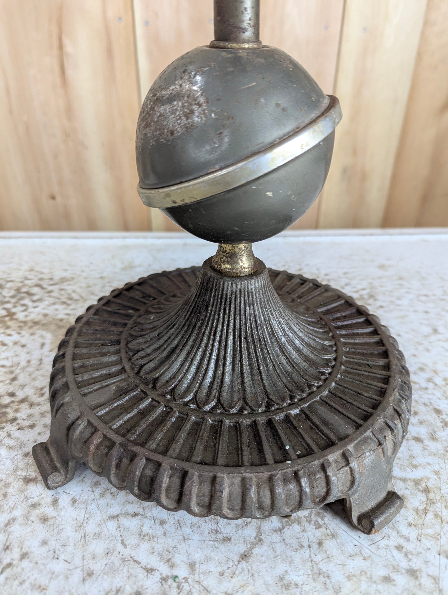 Art Nouveau Standing Ashtray with Glass Ashtray