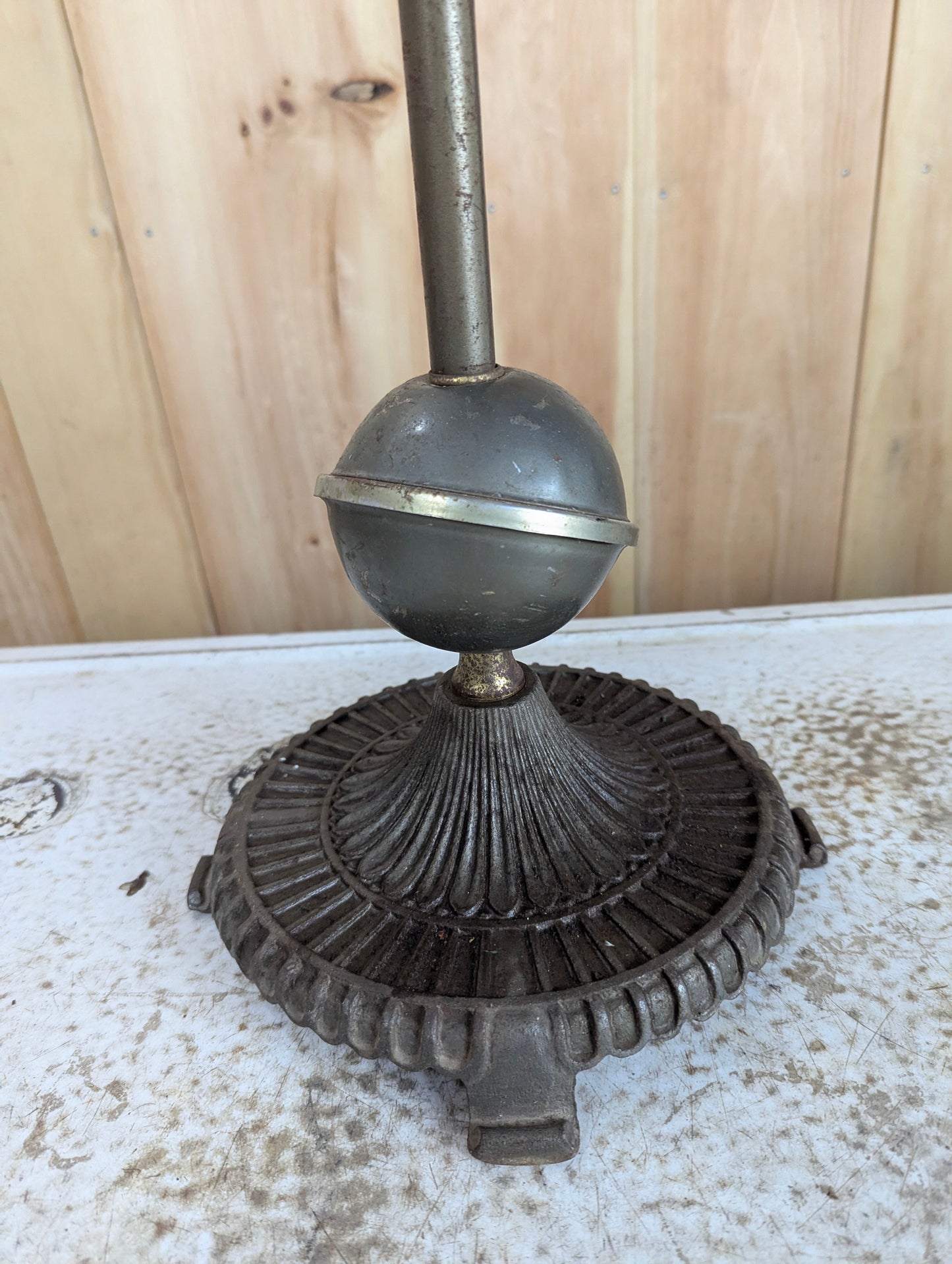 Art Nouveau Standing Ashtray with Glass Ashtray