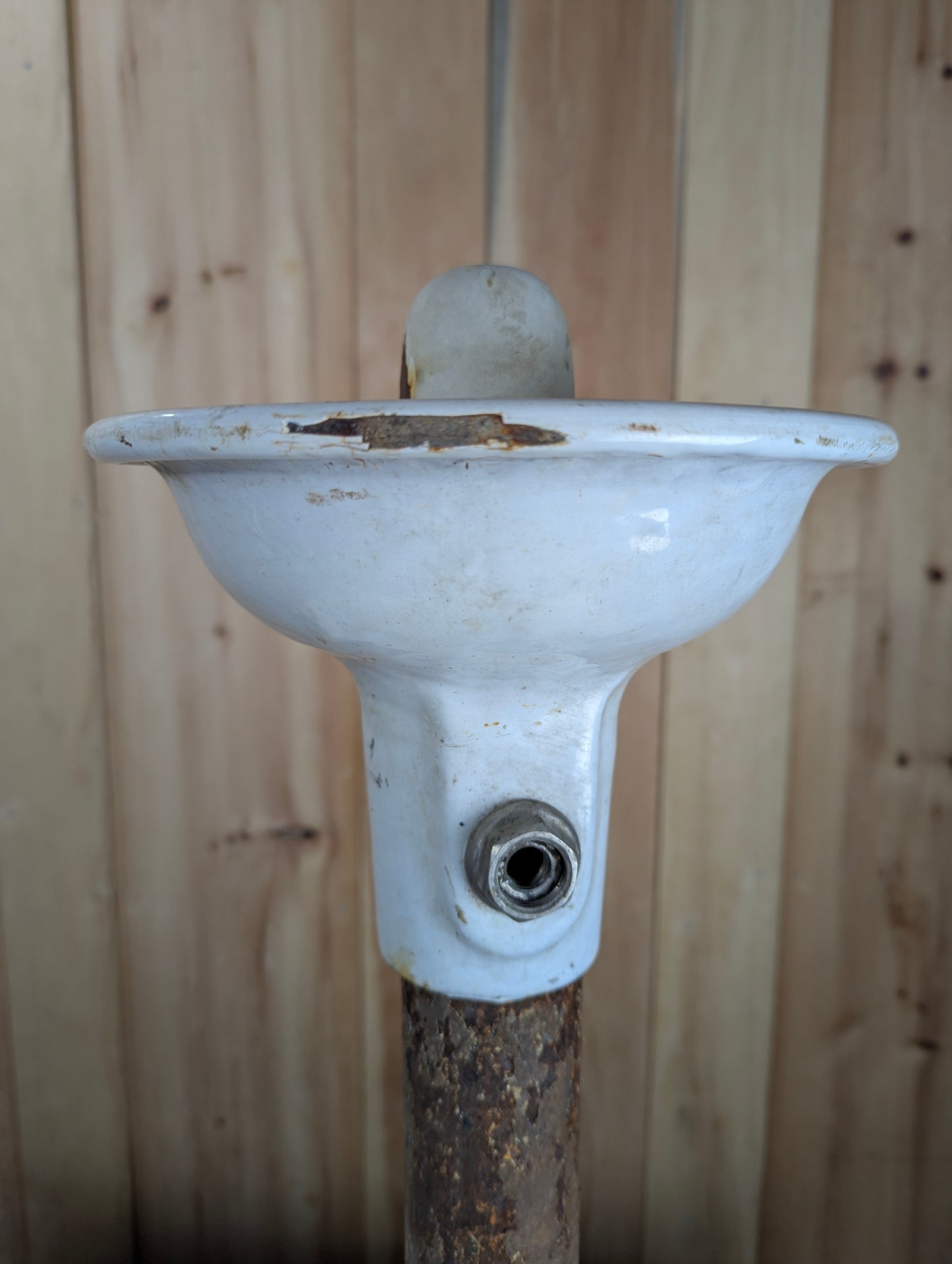 Antique Pedestal Porcelain Drinking Fountain