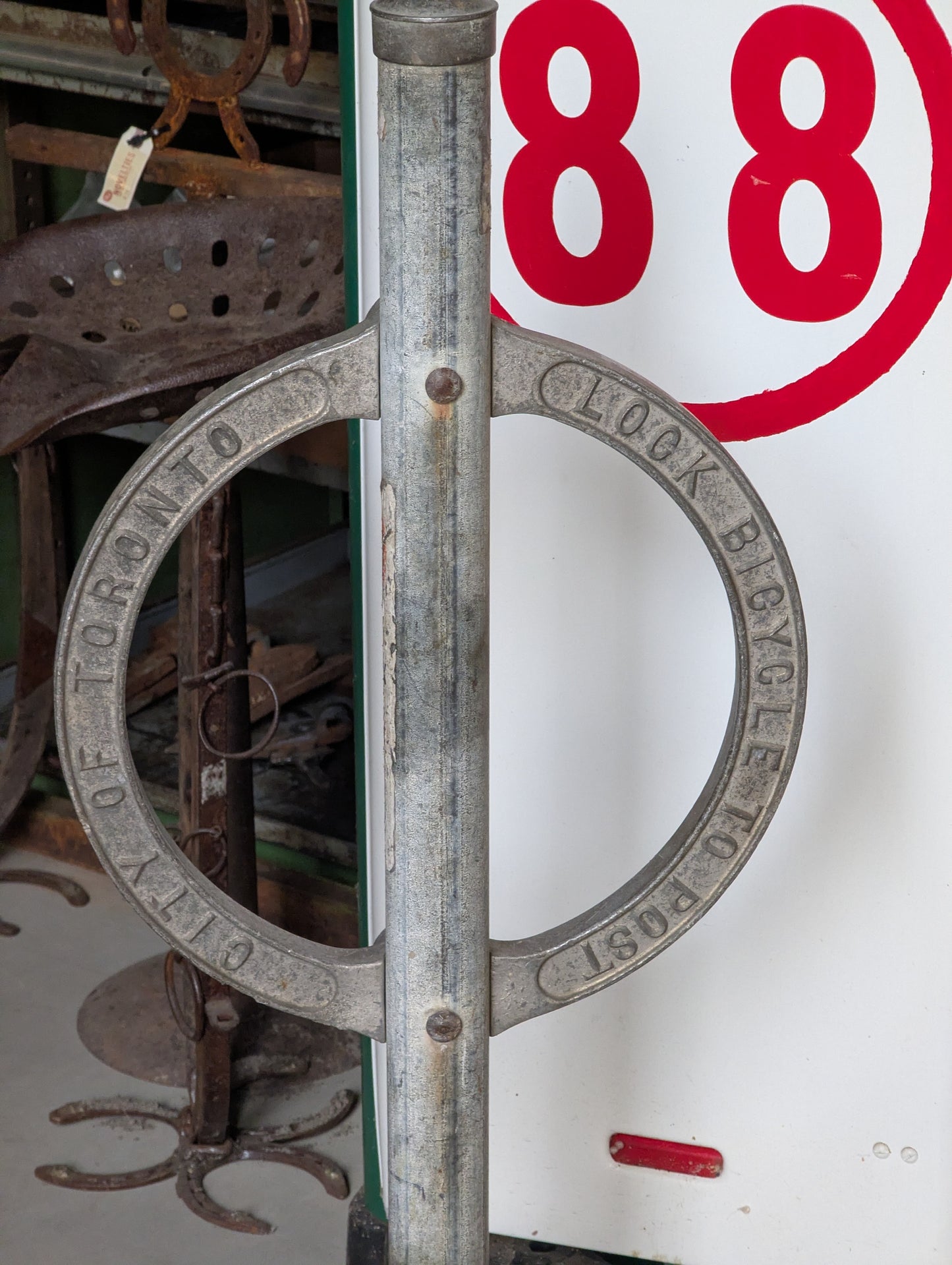 Cast Aluminum City of Toronto Bike Post