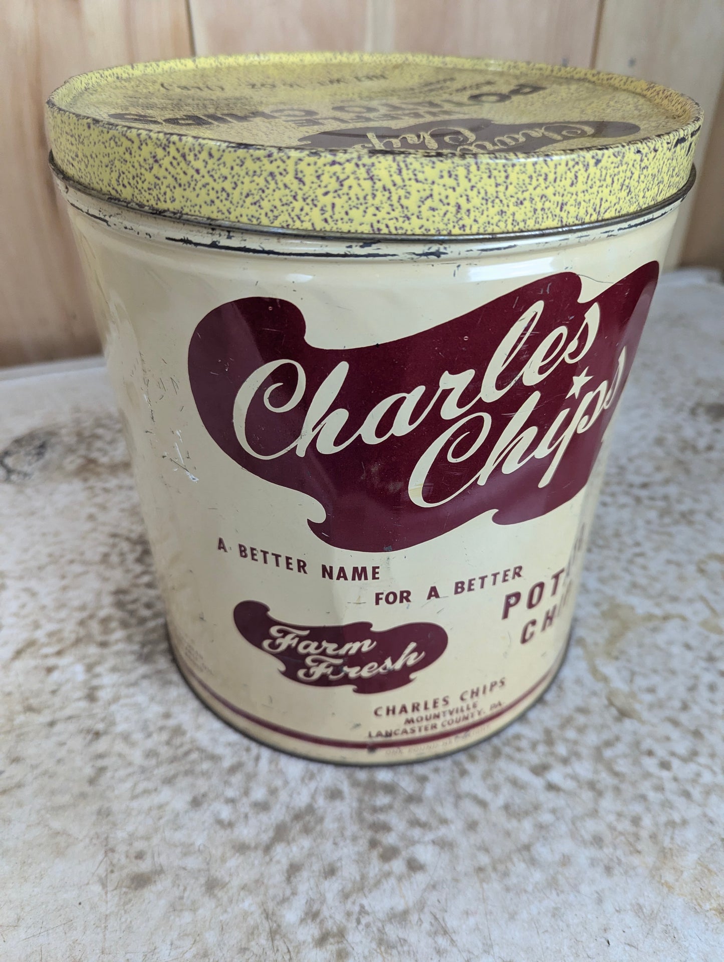 Vintage Charles Chips 1 Lb. Tin