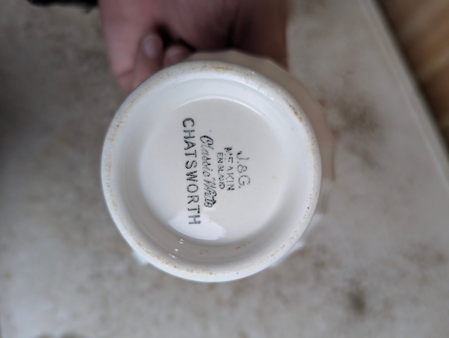 Antique Chatsworth Classic White Milk Cream Pitcher