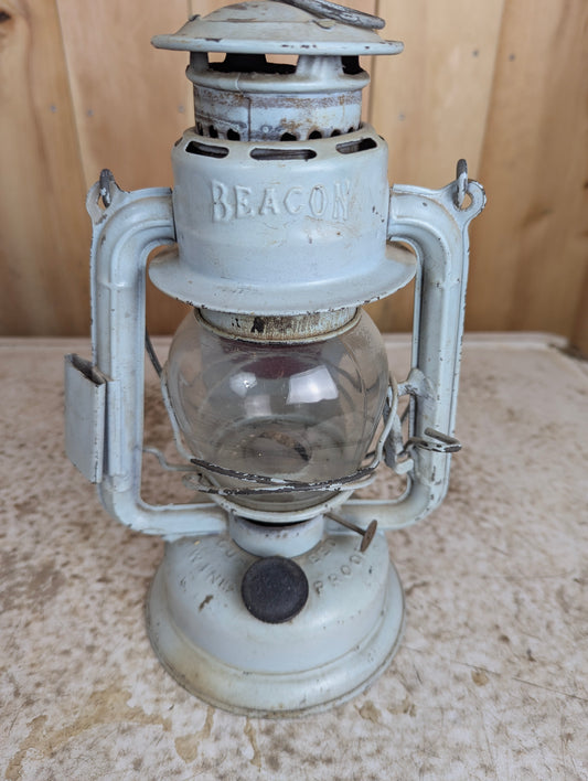 Vintage Green GSW Beacon Carriage Lantern with red Rear Lens