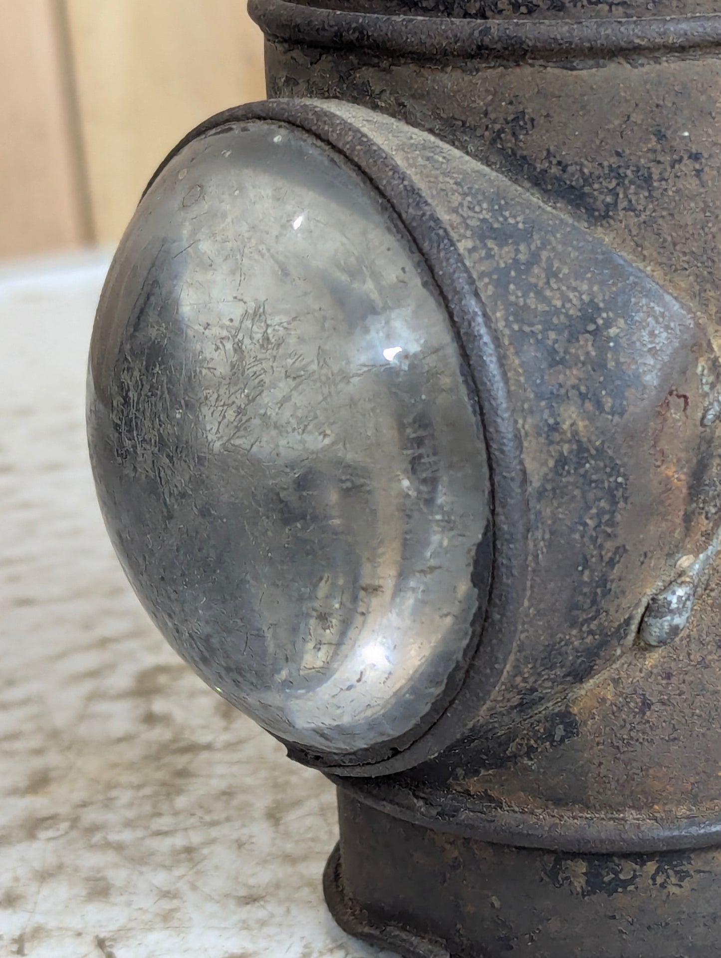 Antique 19th Century Bullseye Dark Police Lantern