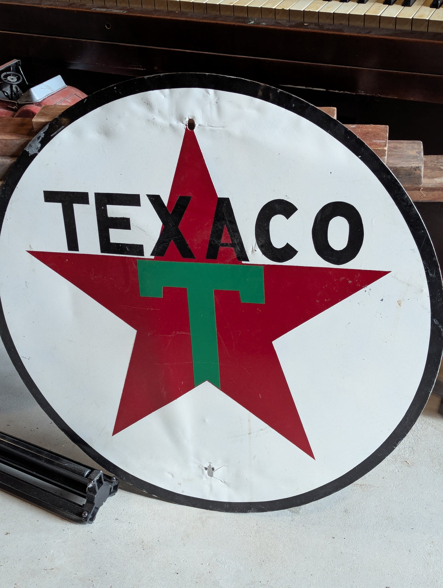 Circular Texaco Metal Sign